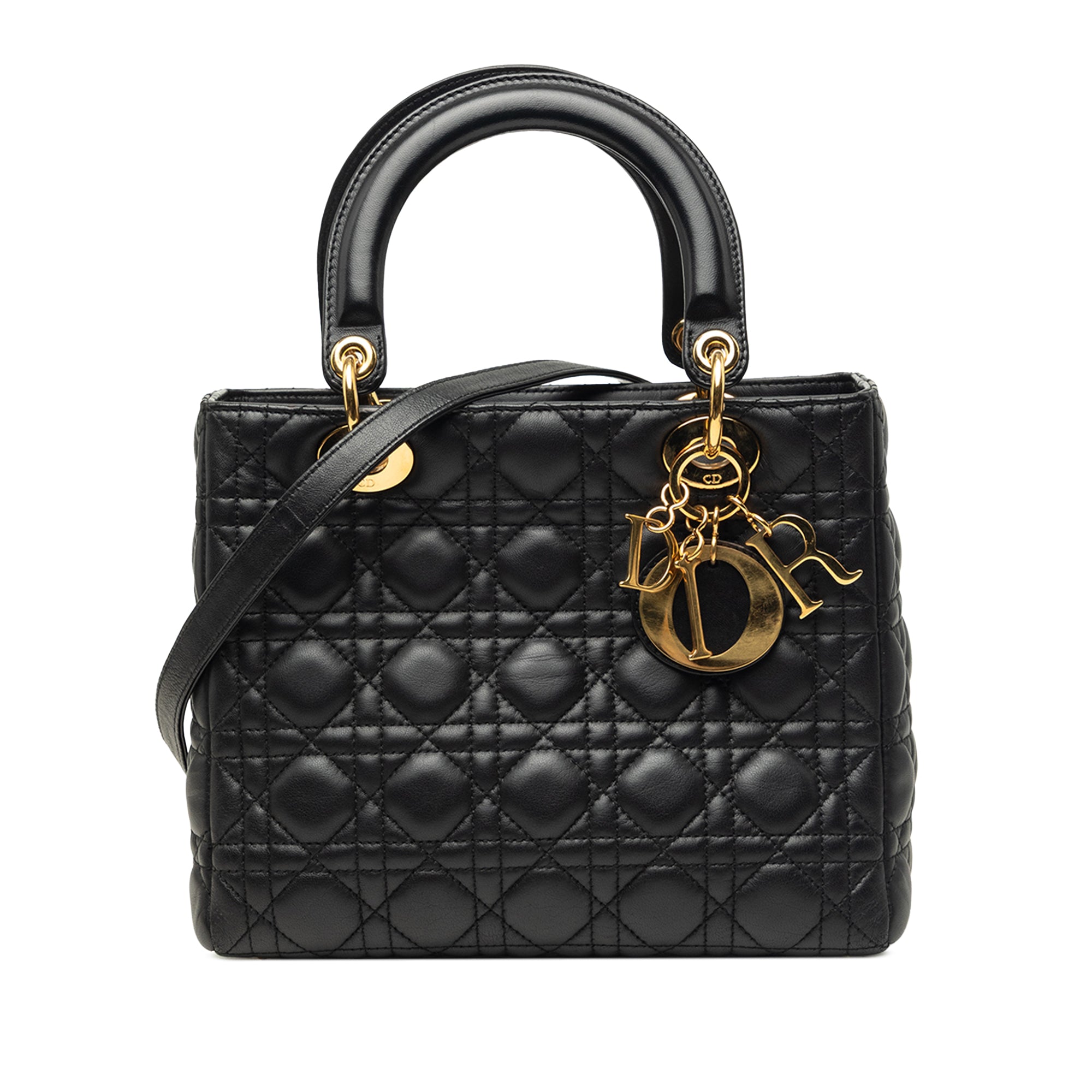 Dior Medium Lambskin Cannage Lady Dior - image 1