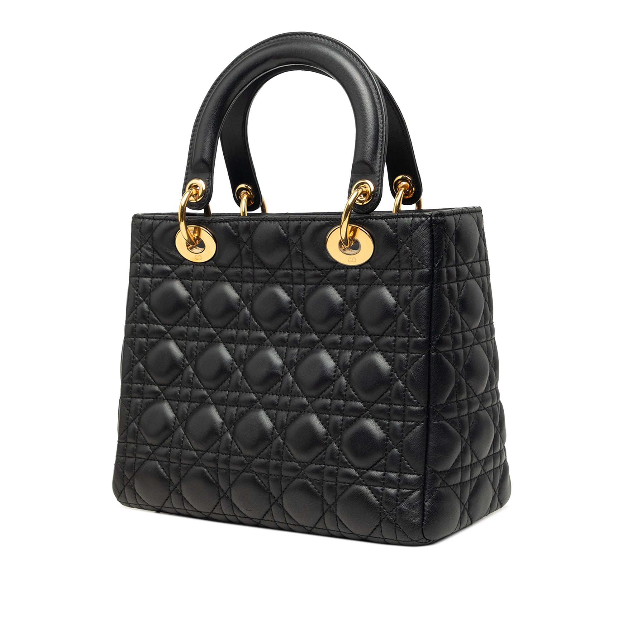 Dior Medium Lambskin Cannage Lady Dior - image 2