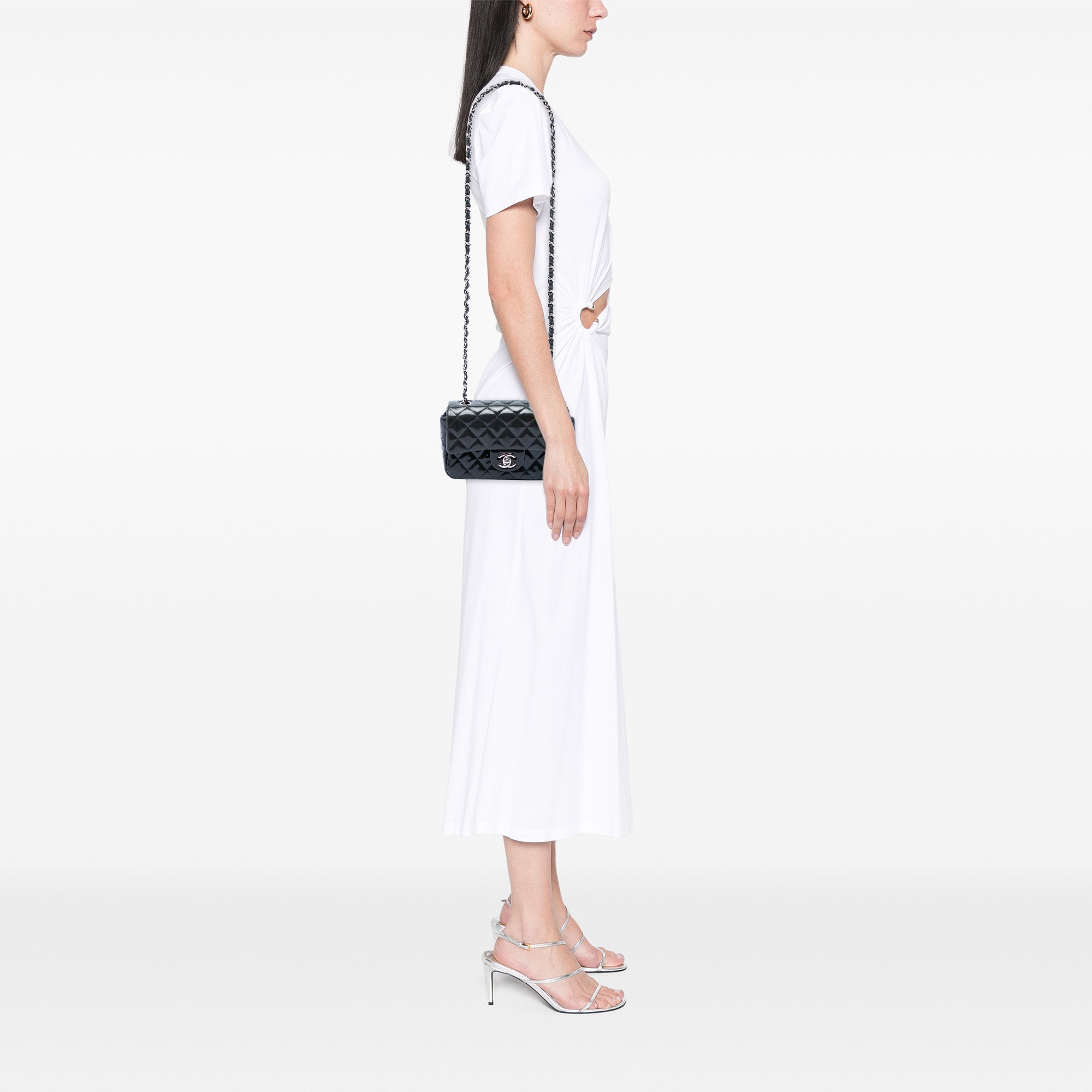 Chanel Mini Rectangular Classic Patent Single Flap - image 6
