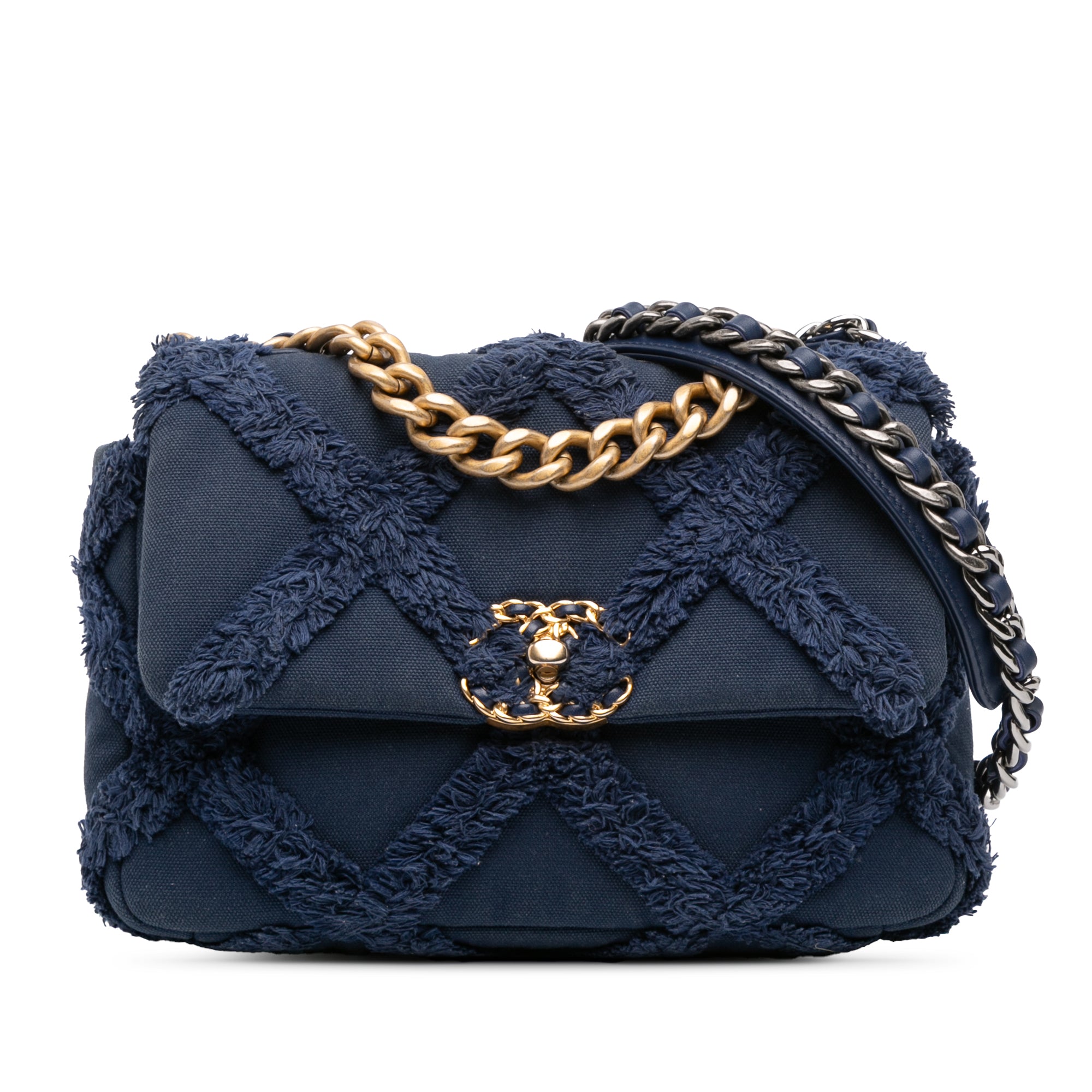 Chanel Medium Canvas and Cotton 19 Flap - image 1