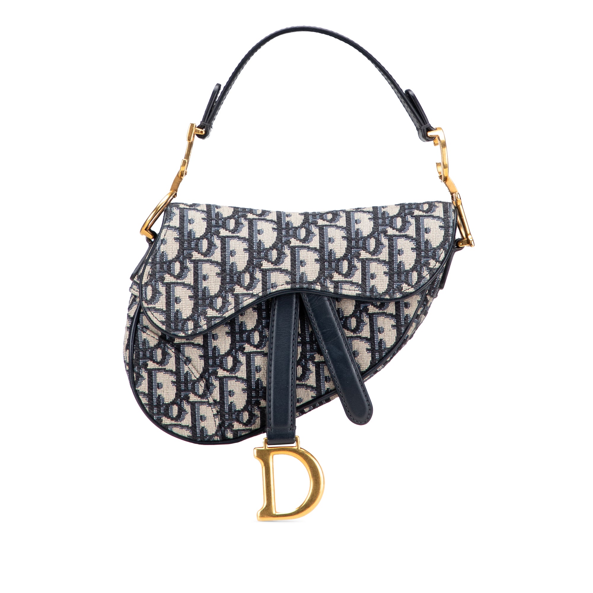Dior Mini Oblique Canvas Saddle Bag - image 1