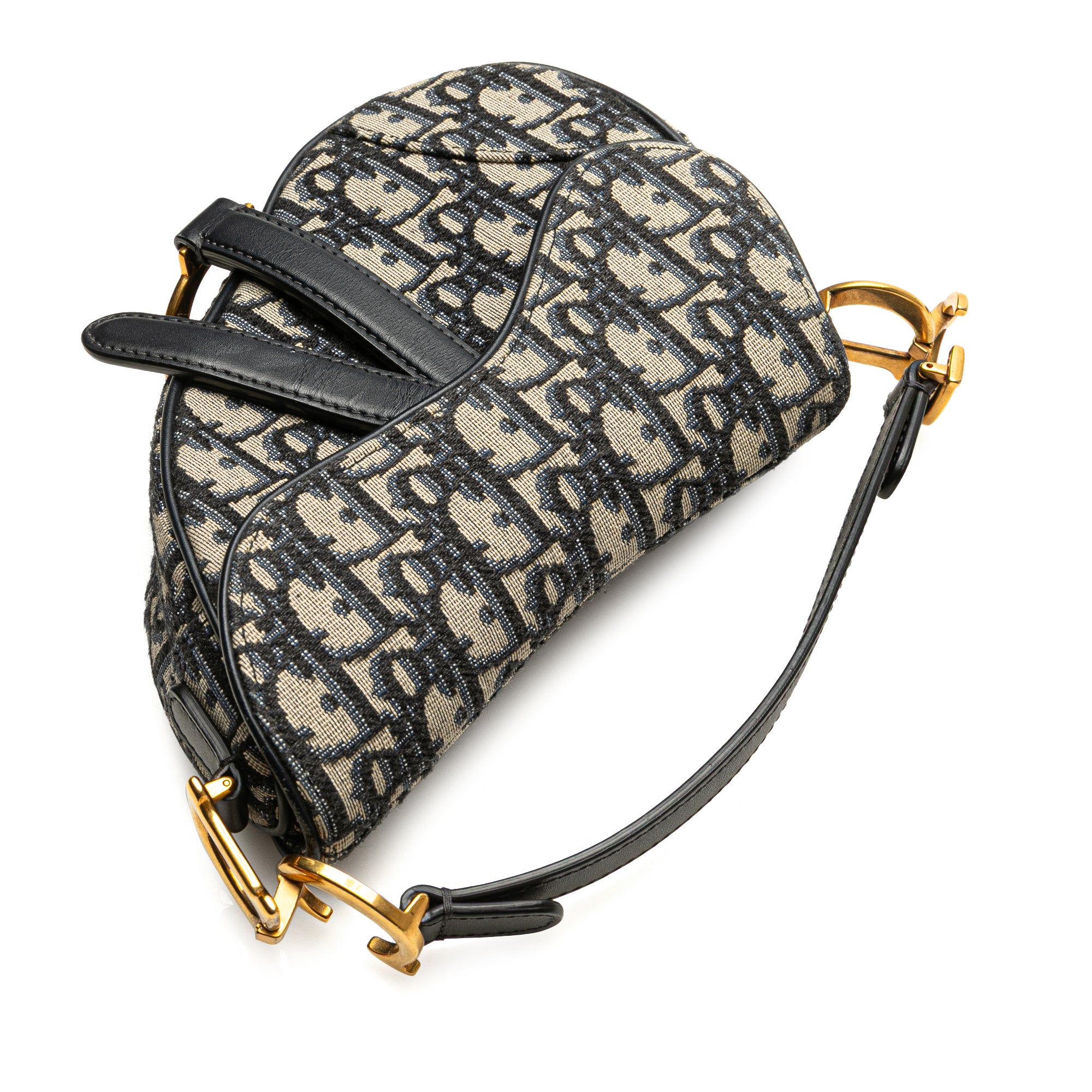 Dior Mini Oblique Canvas Saddle Bag - image 10