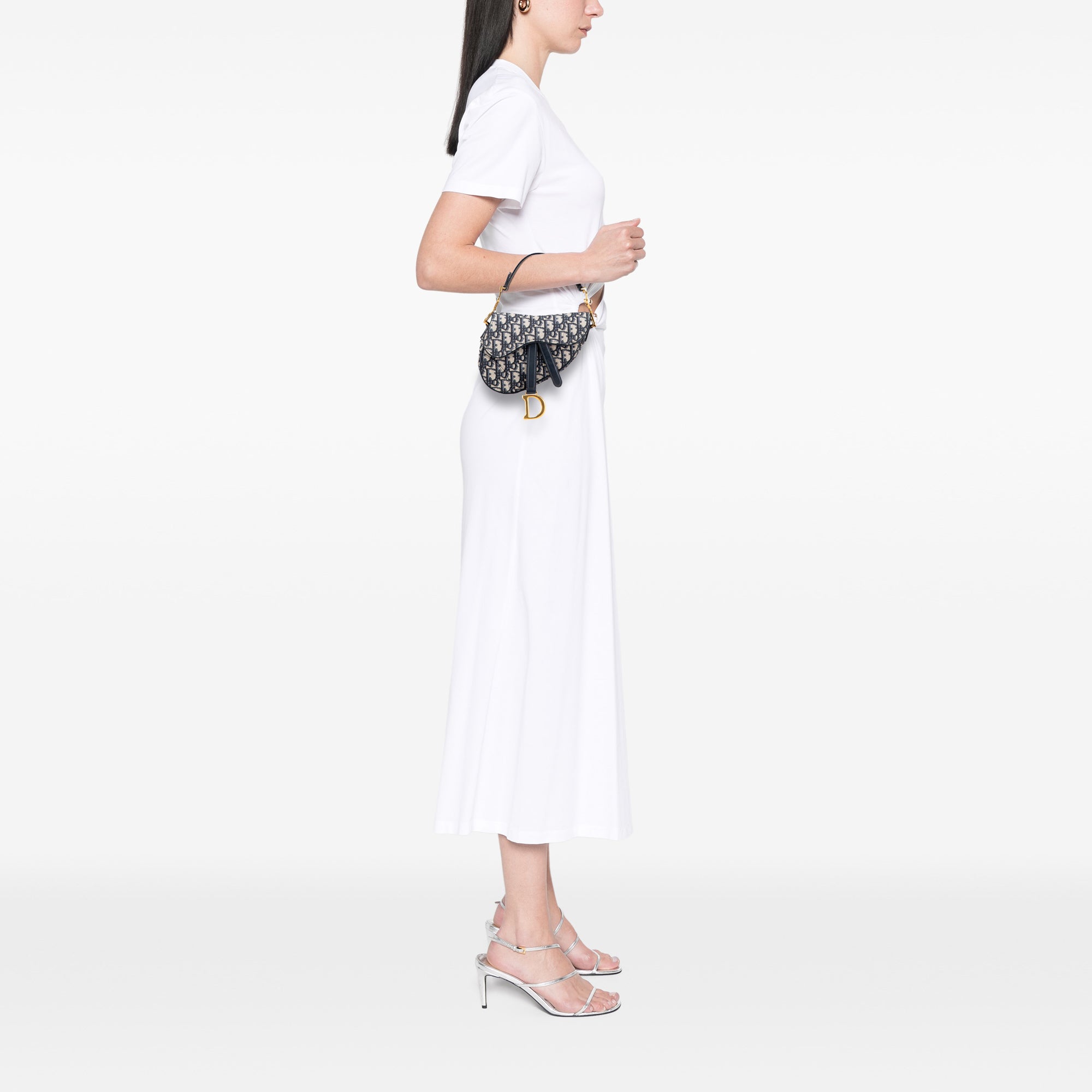 Dior Mini Oblique Canvas Saddle Bag - image 11