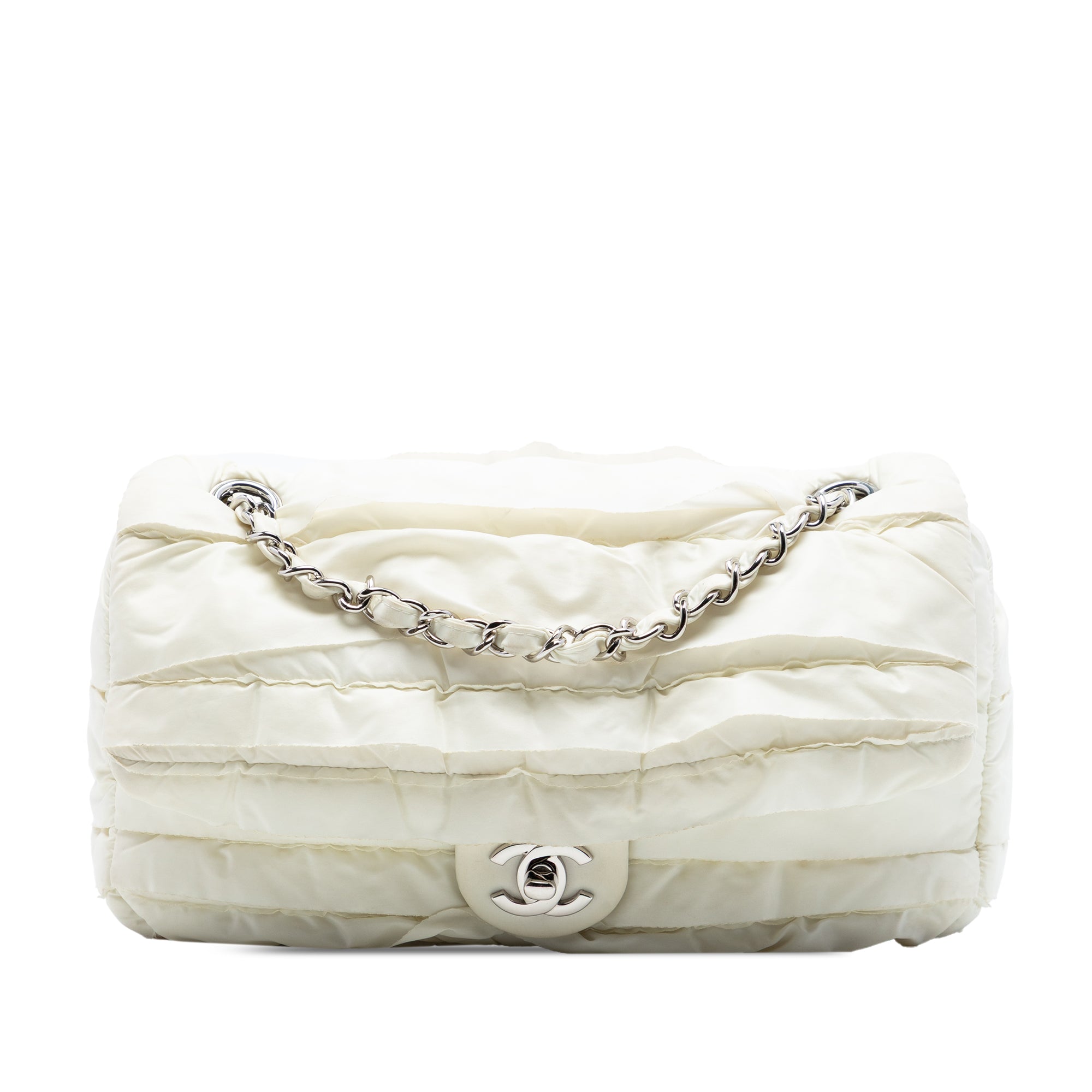 Chanel CC Nylon Ruffled Single Flap - image 1