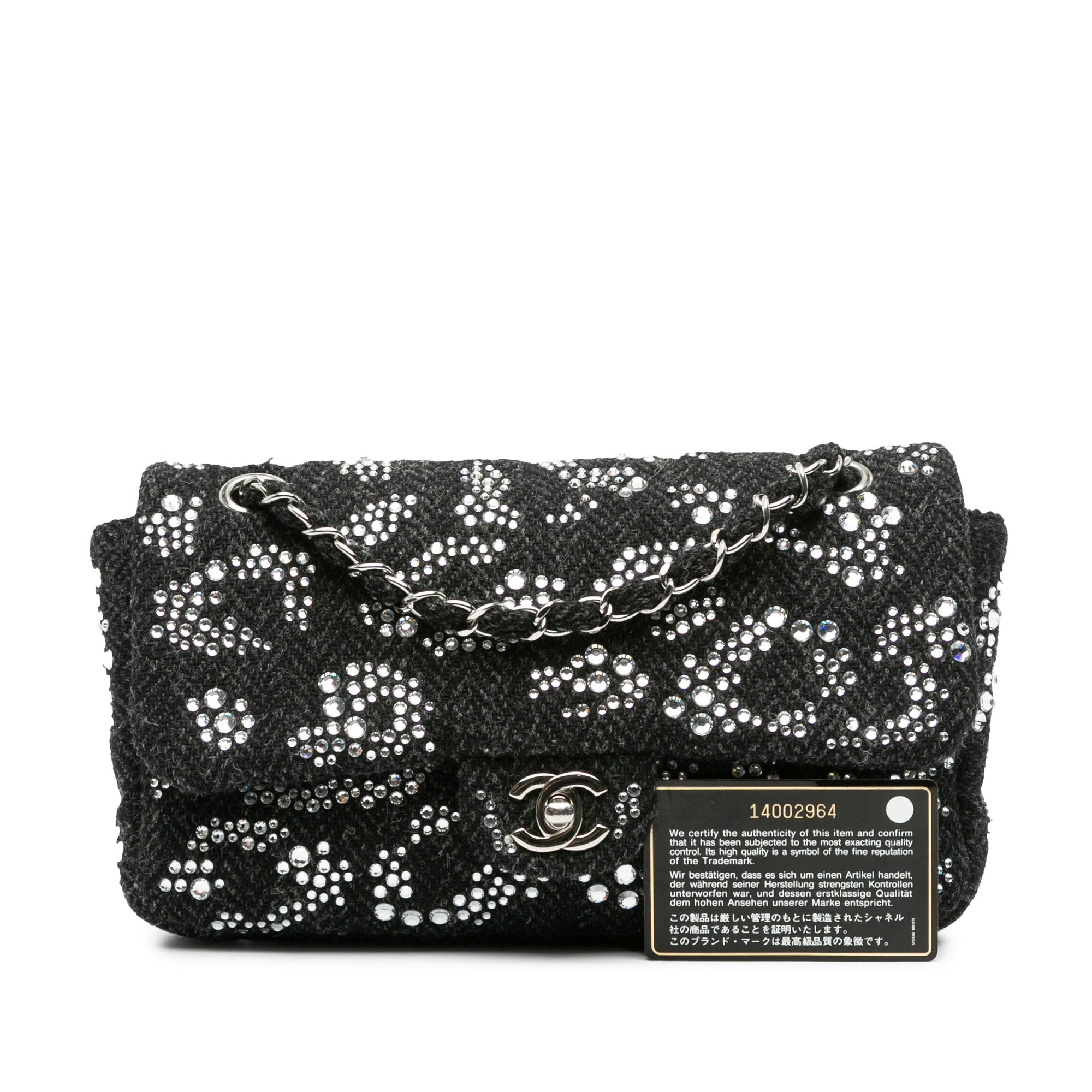 Chanel Medium Strass Embellished Tweed Single Flap - image 1