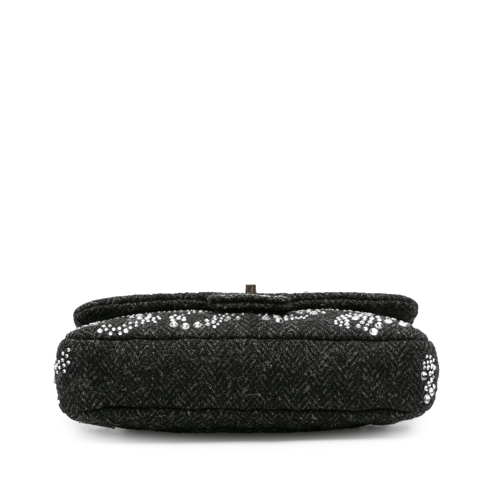 Chanel Medium Strass Embellished Tweed Single Flap - image 4