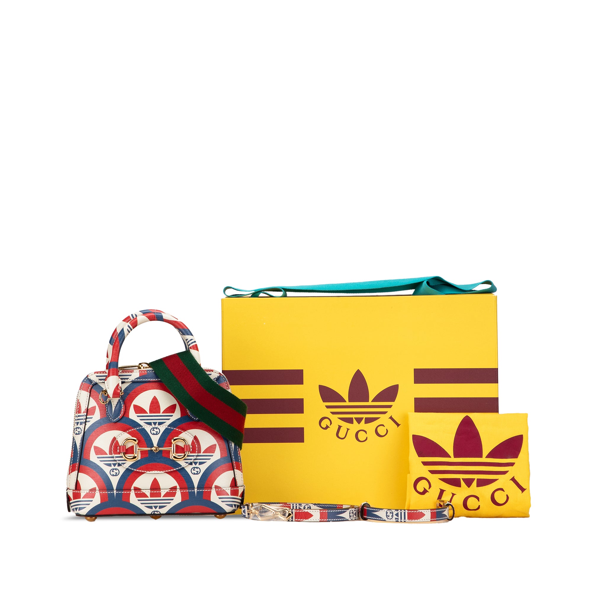 Gucci Adidas Mini Leather Horsebit 1955 Top Handle Bag - image 10