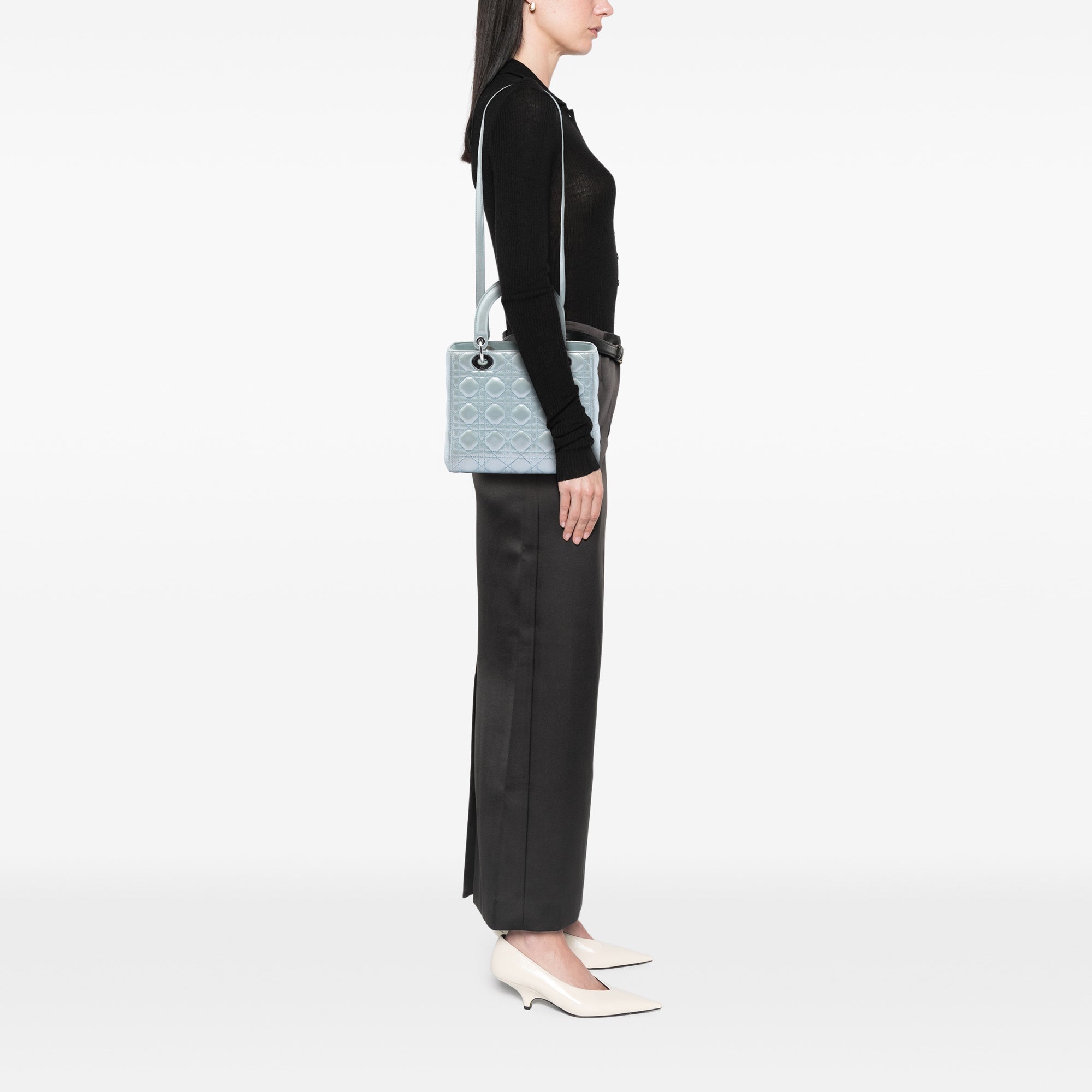 Dior Medium Iridescent Lambskin Cannage Lady Dior - image 7