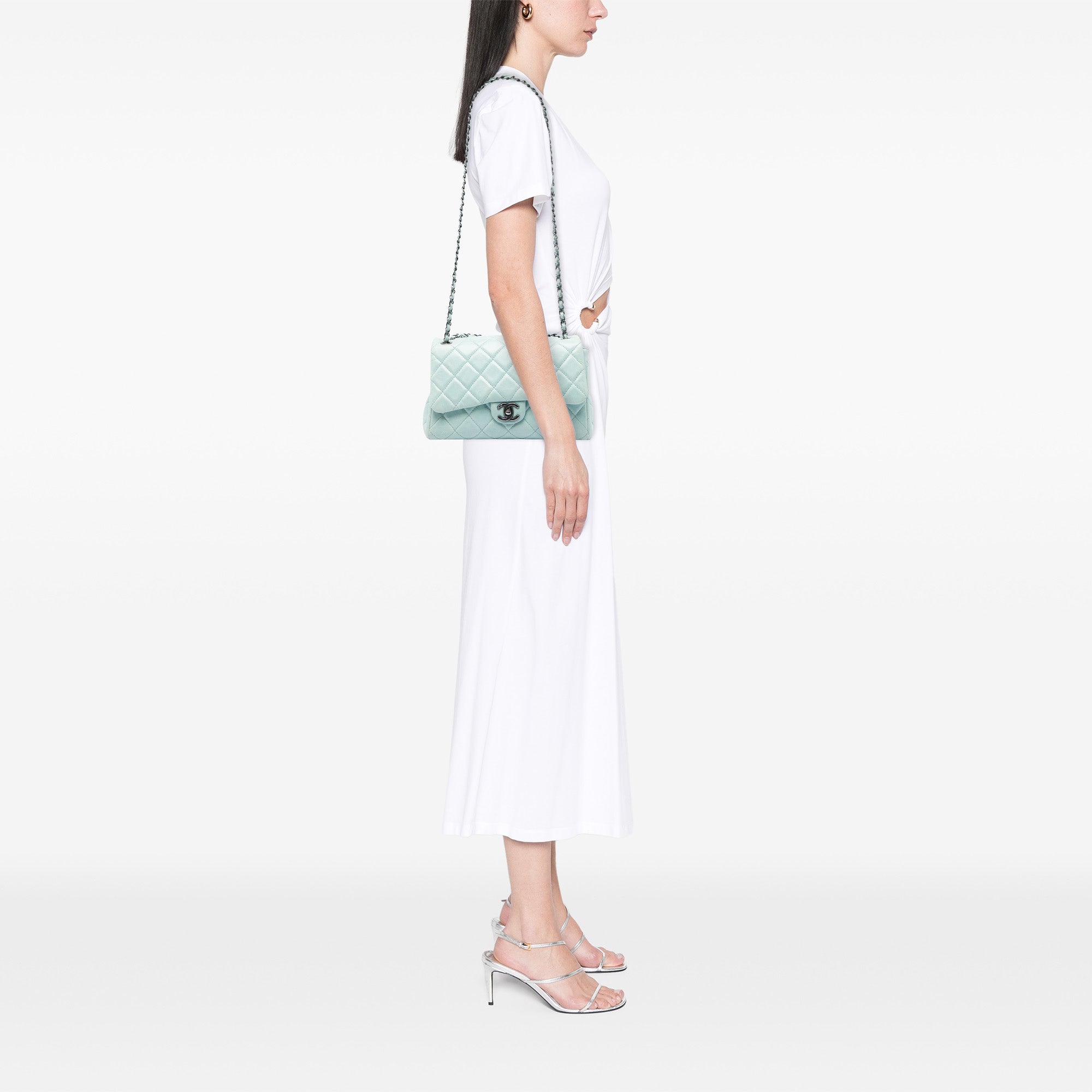 Chanel Medium Quilted Glazed Calfskin Coco Soft Flap - image 6