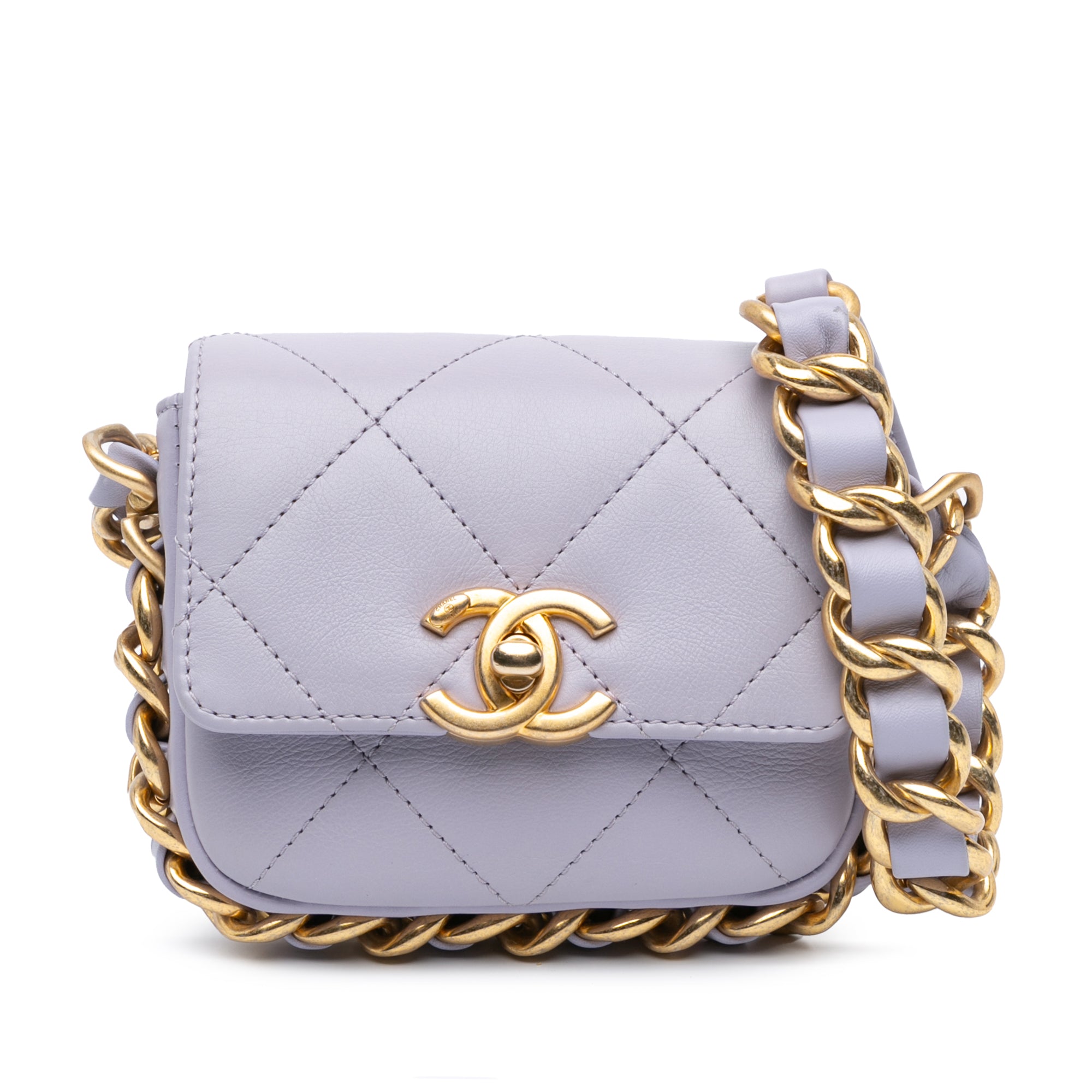 Chanel Mini Quilted Calfskin Framing Chain Flap - image 1