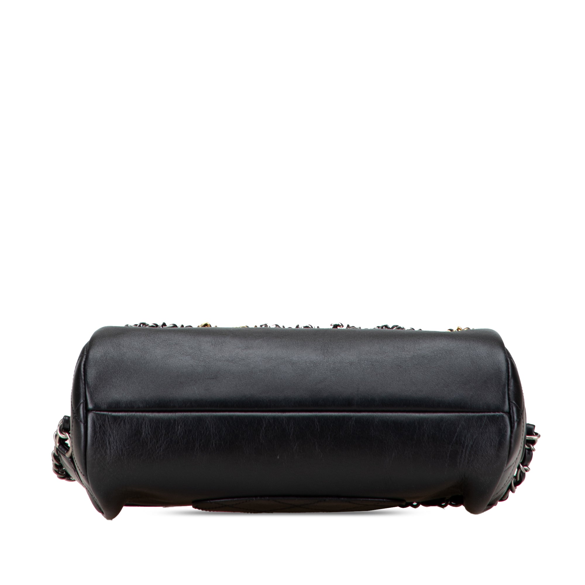 Chanel Calfskin Signature Chain Signe Bowling Bag - image 3
