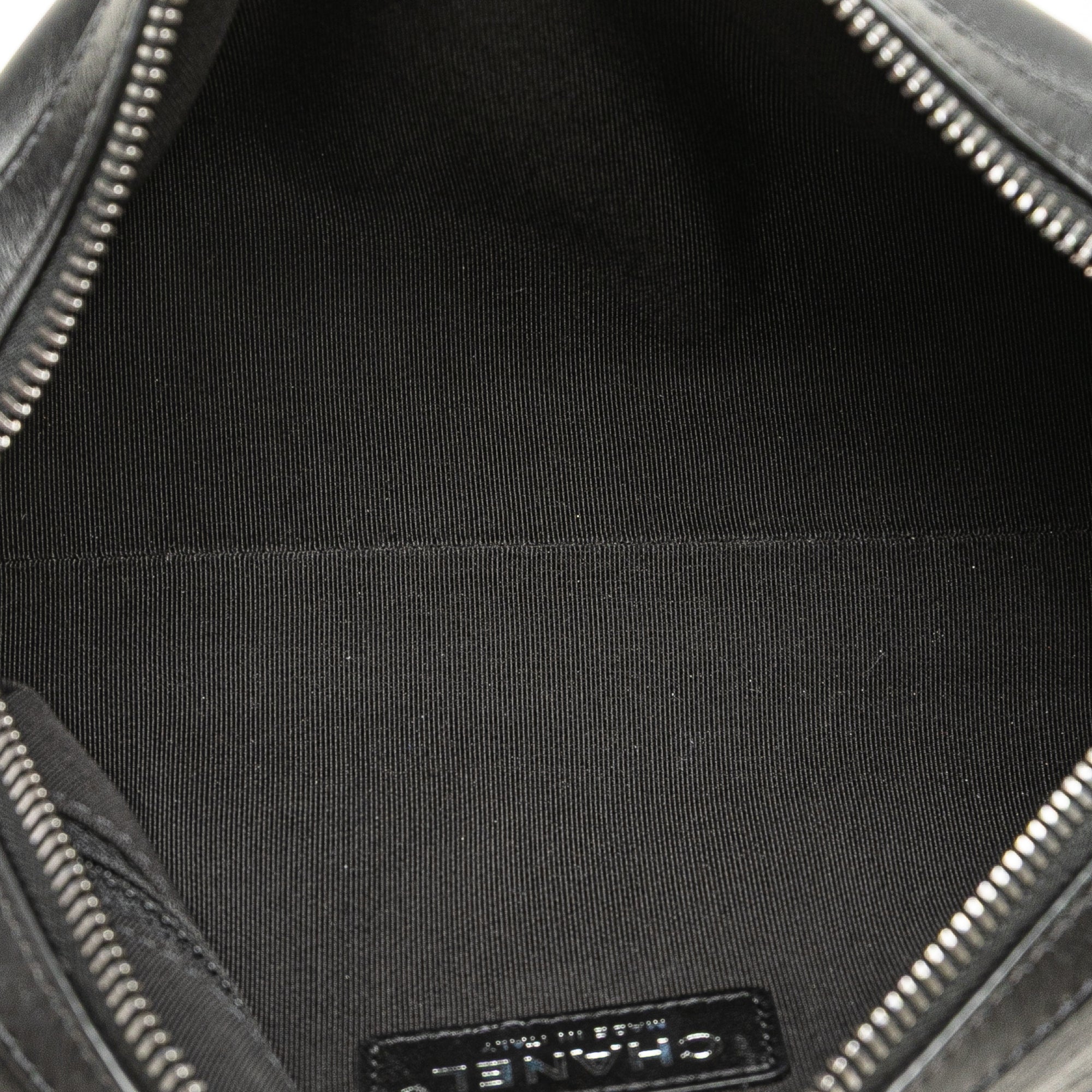 Chanel Calfskin Signature Chain Signe Bowling Bag - image 4