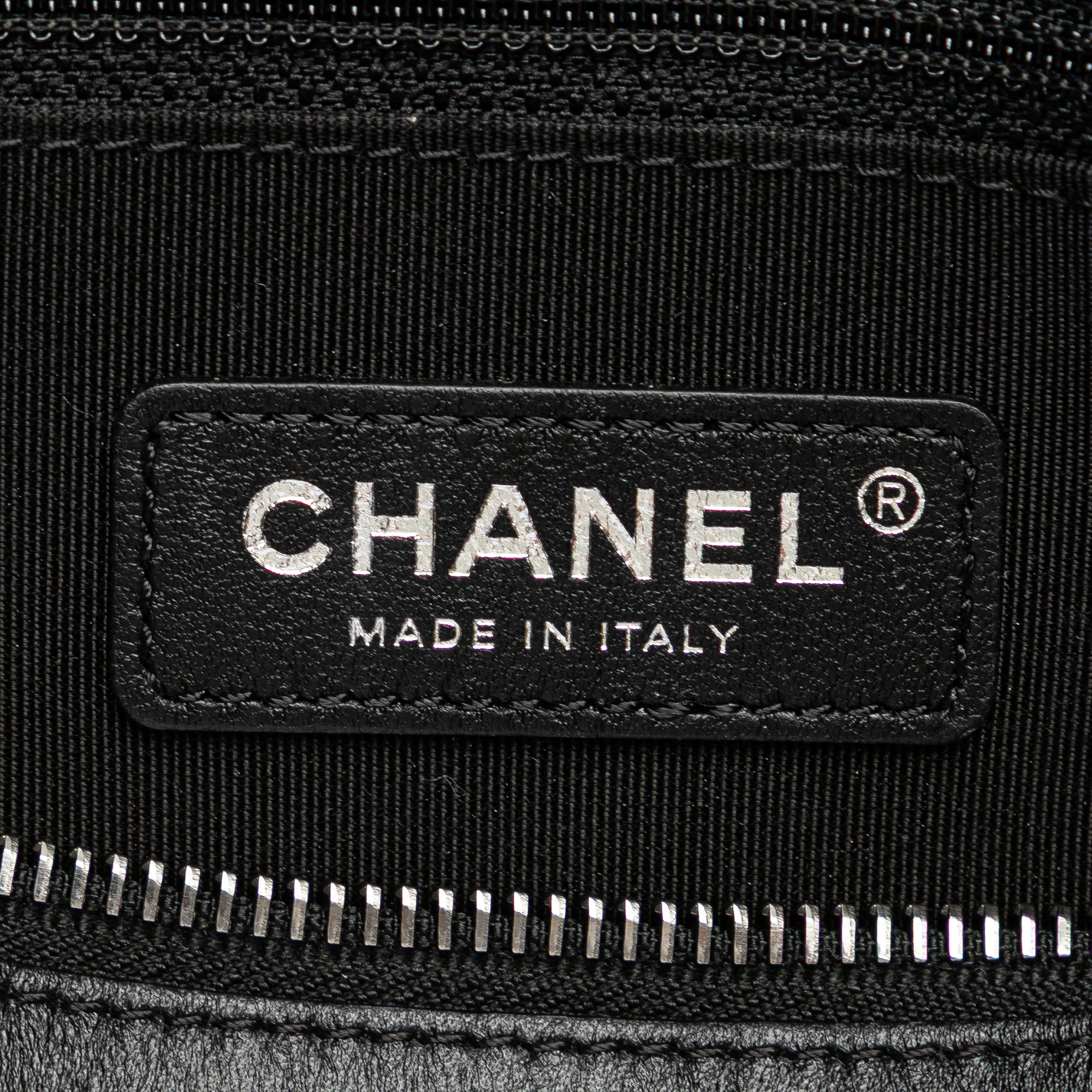 Chanel Calfskin Signature Chain Signe Bowling Bag - image 5