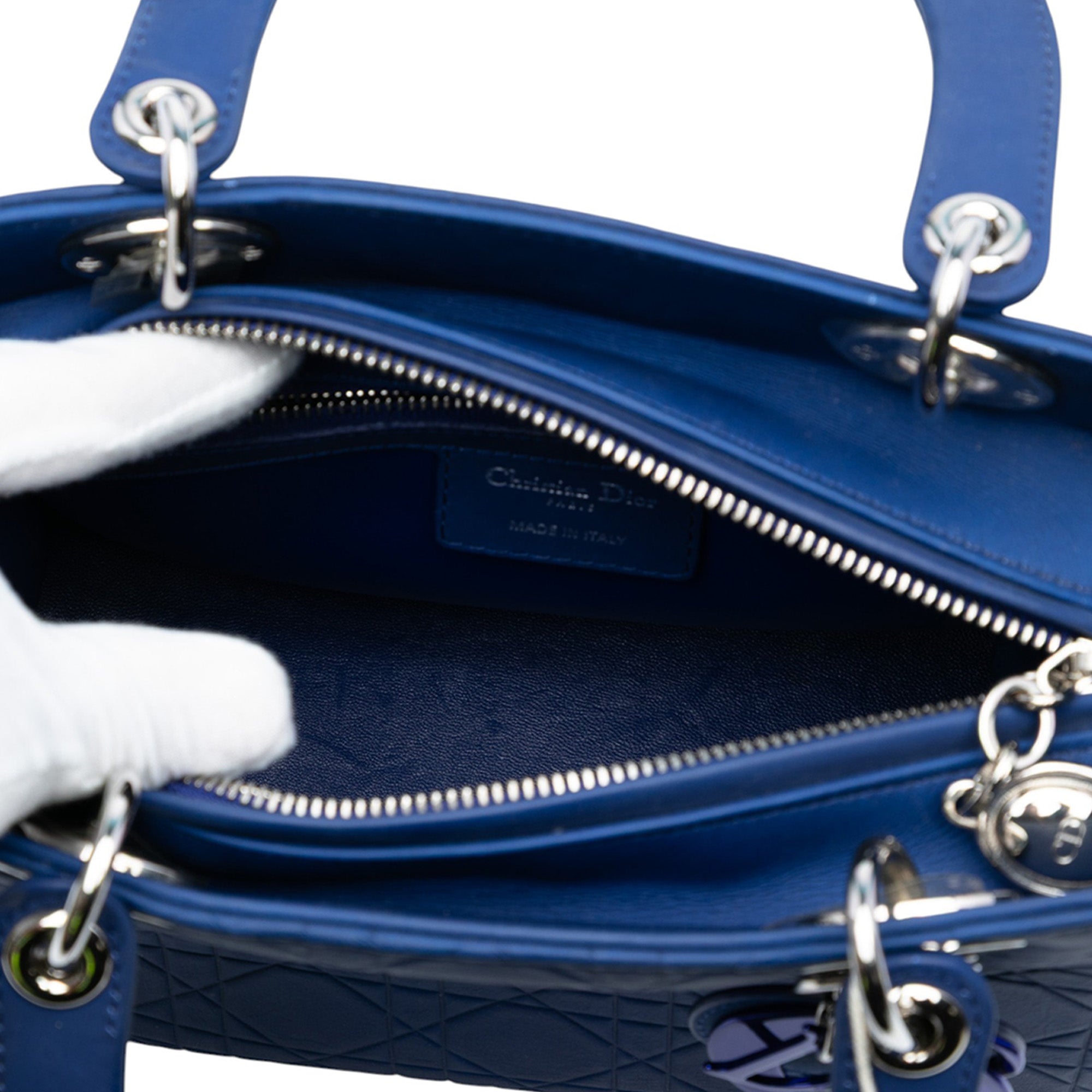 Dior Medium Lambskin Cannage Lady Dior - image 4