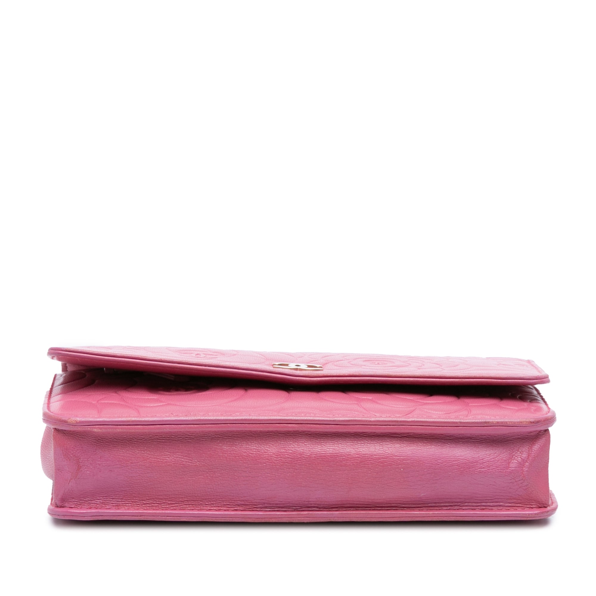 Chanel CC Embossed Lambskin Camellia Wallet On Chain - image 3