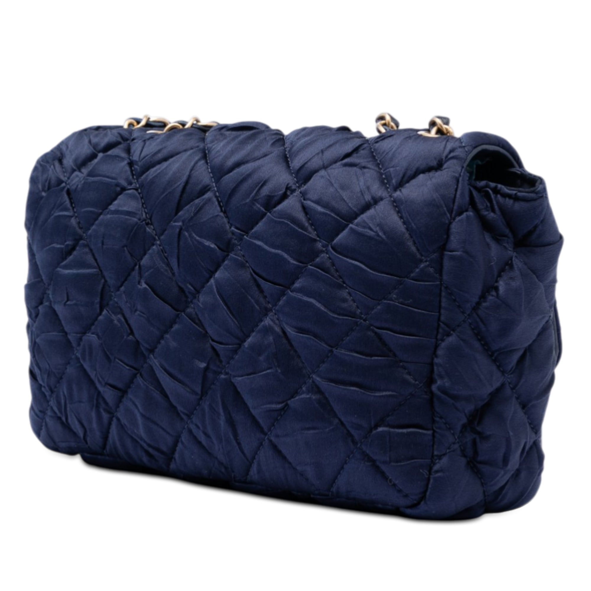 Chanel Medium Crumpled Satin Single Flap - image 2