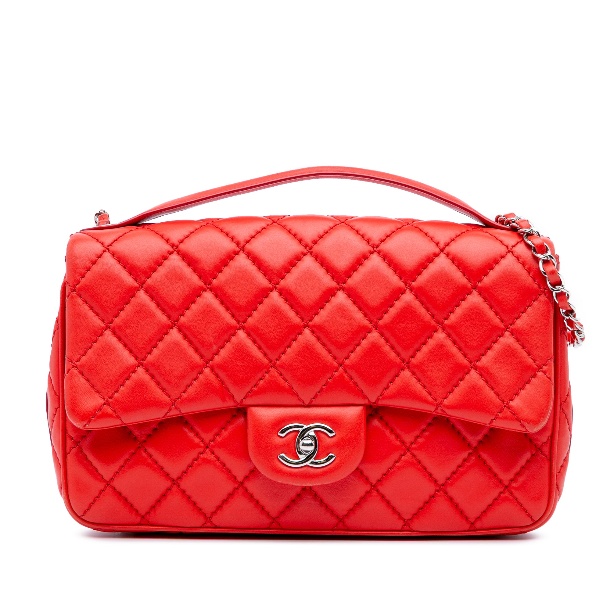 Chanel Jumbo Lambskin Easy Carry Flap Satchel - image 1