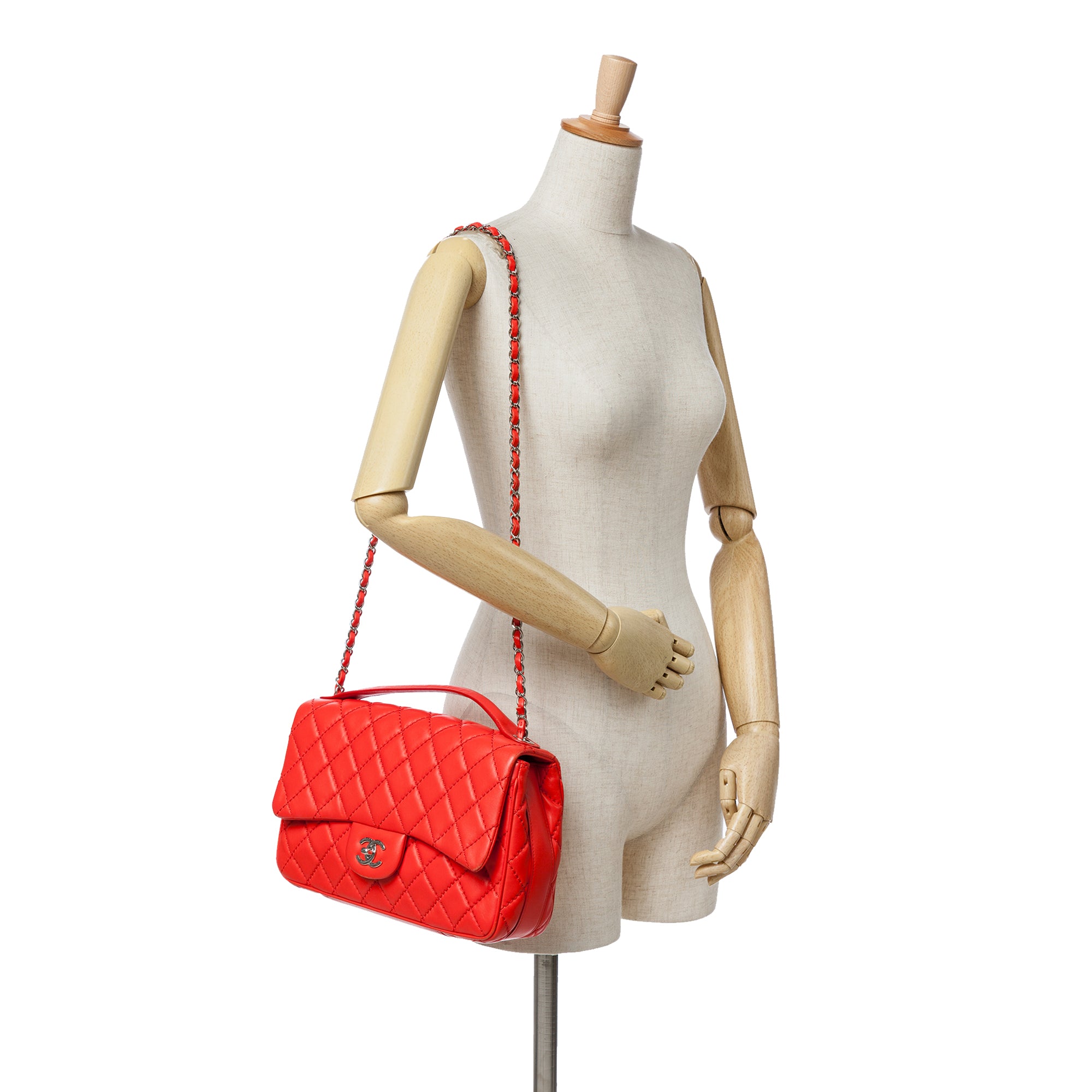 Chanel Jumbo Lambskin Easy Carry Flap Satchel - image 10