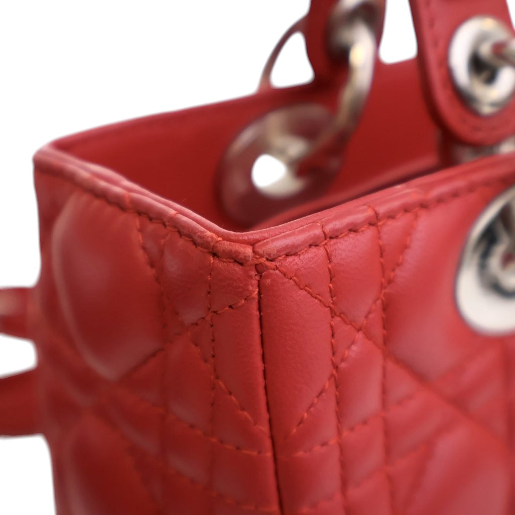 Dior Medium Lambskin Cannage Lady Dior - image 10