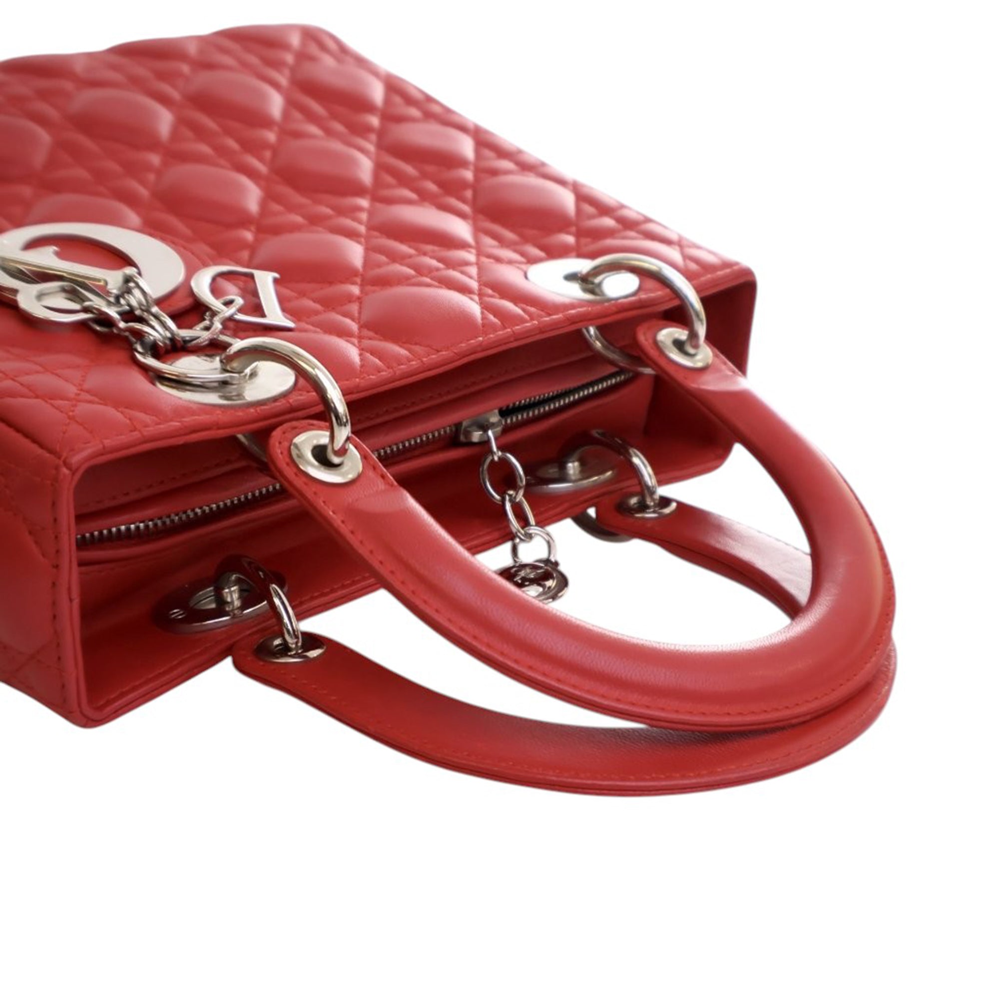 Dior Medium Lambskin Cannage Lady Dior - image 11
