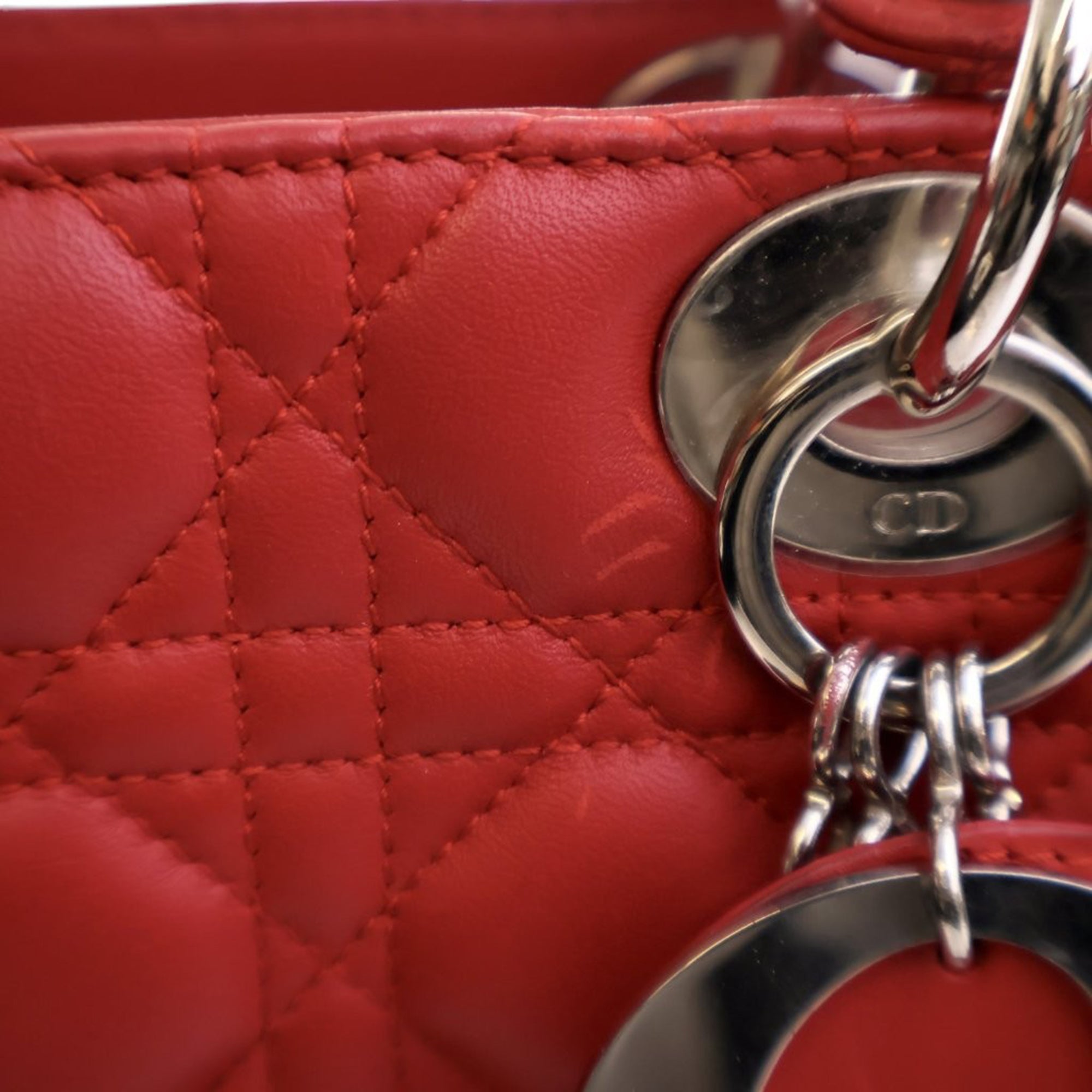 Dior Medium Lambskin Cannage Lady Dior - image 9