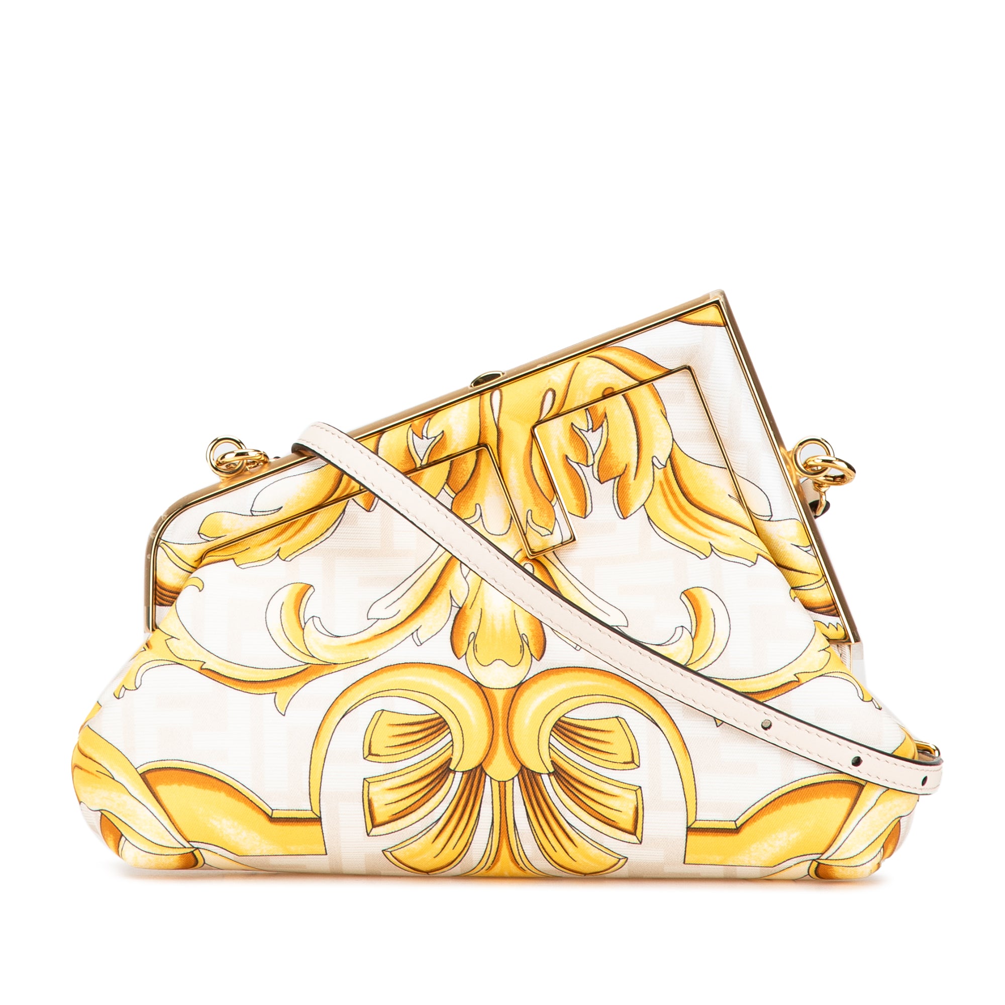 Fendi Fendace Fendi First Coated Canvas FF Baroque Print Crossbody - image 1
