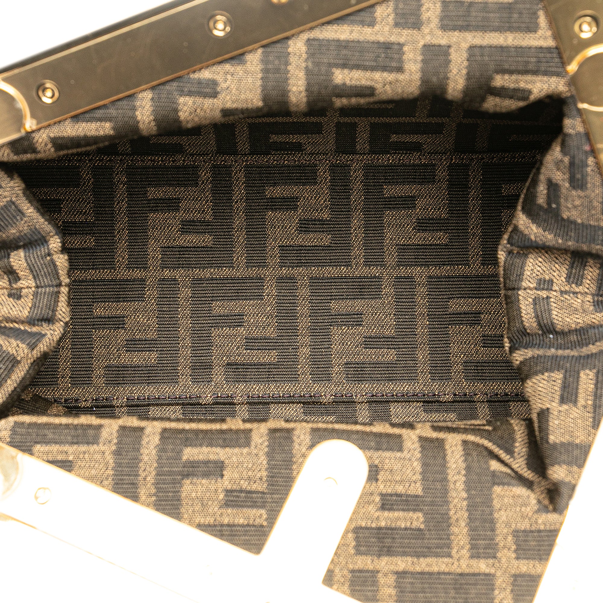Fendi Fendace Fendi First Coated Canvas FF Baroque Print Crossbody - image 4