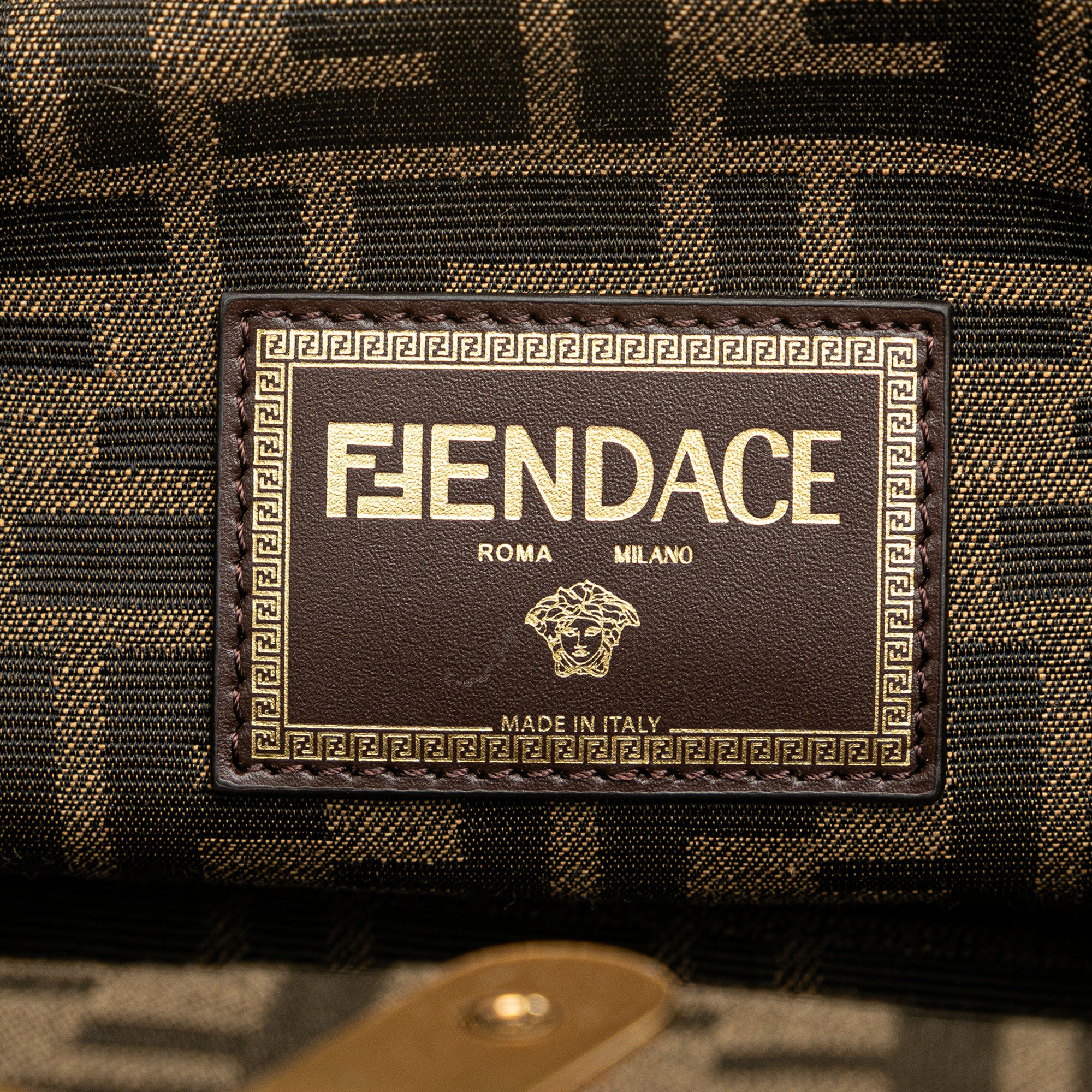 Fendi Fendace Fendi First Coated Canvas FF Baroque Print Crossbody - image 5