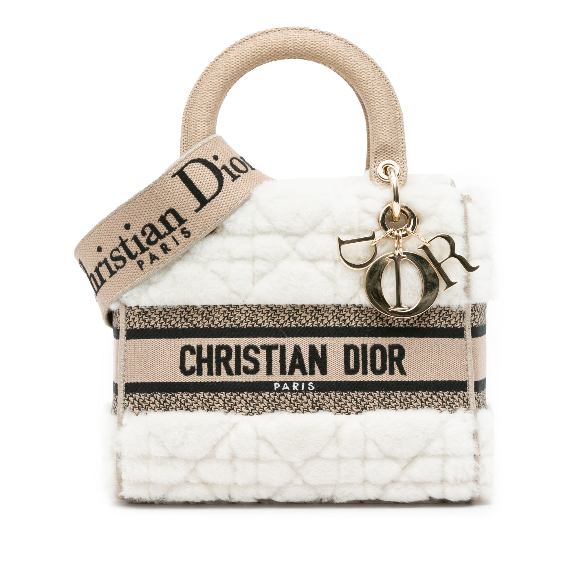 Dior Medium Shearling Cannage Lady D Lite - image 1