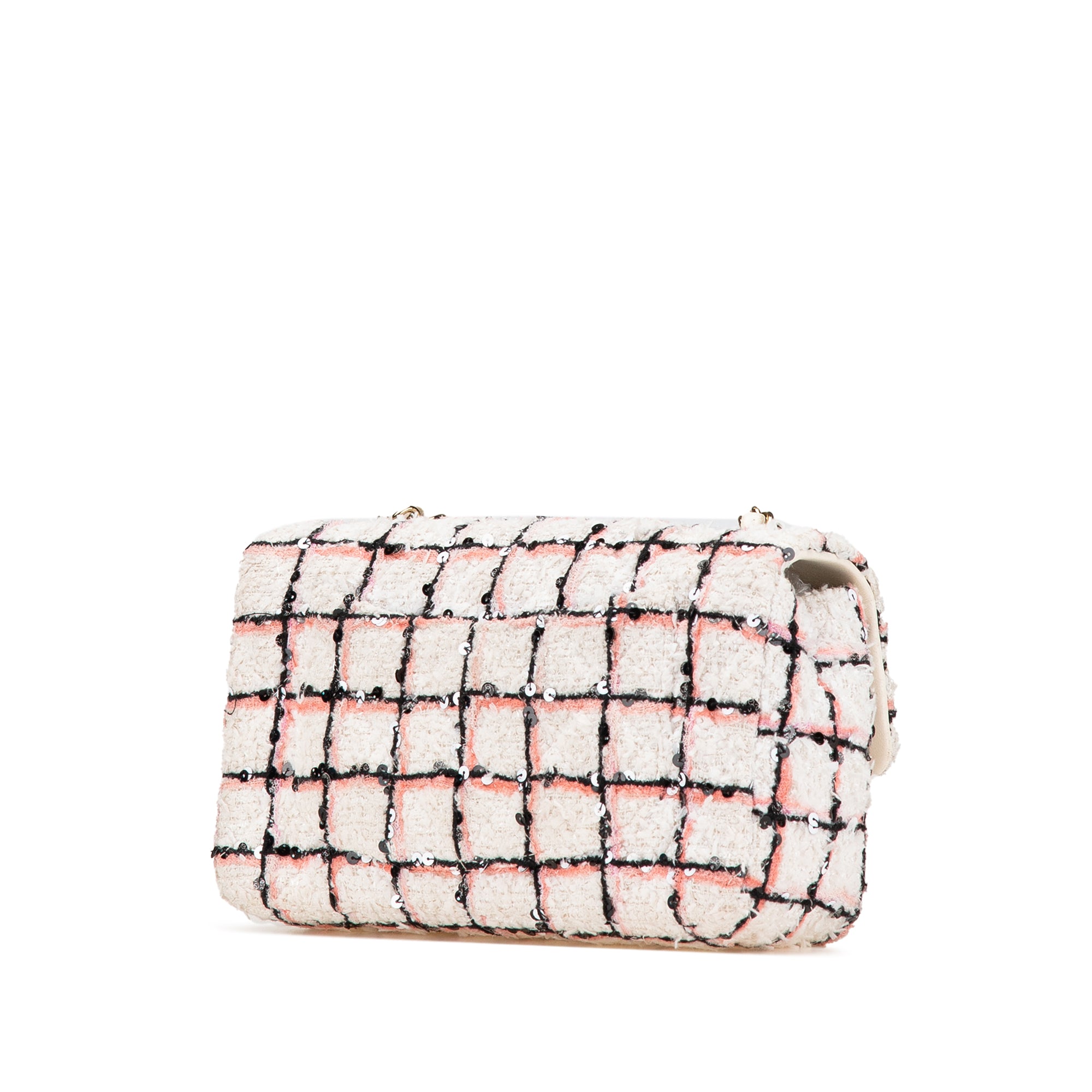 Chanel Mini Rectangular Tweed Sequin Single Flap - image 2