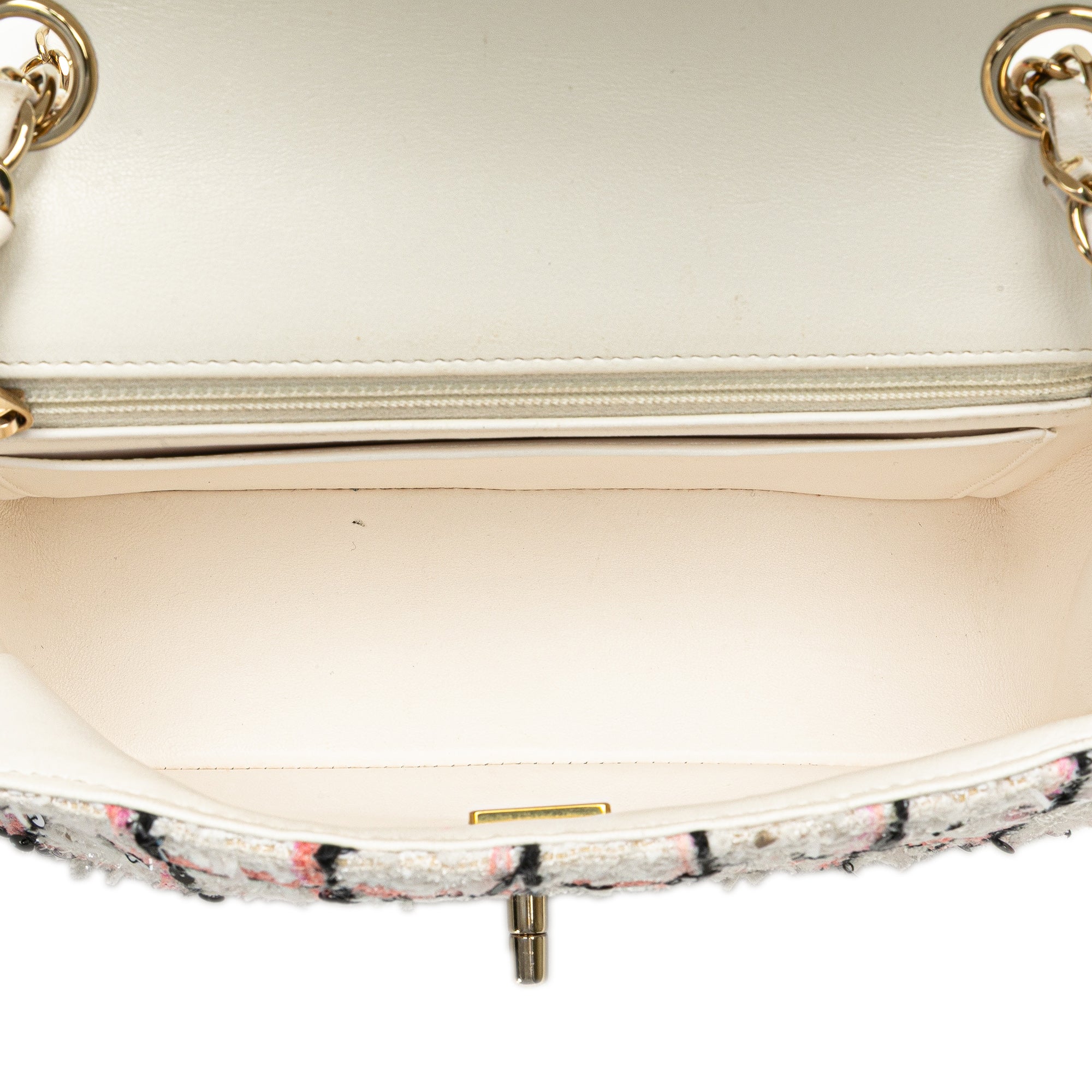 Chanel Mini Rectangular Tweed Sequin Single Flap - image 4