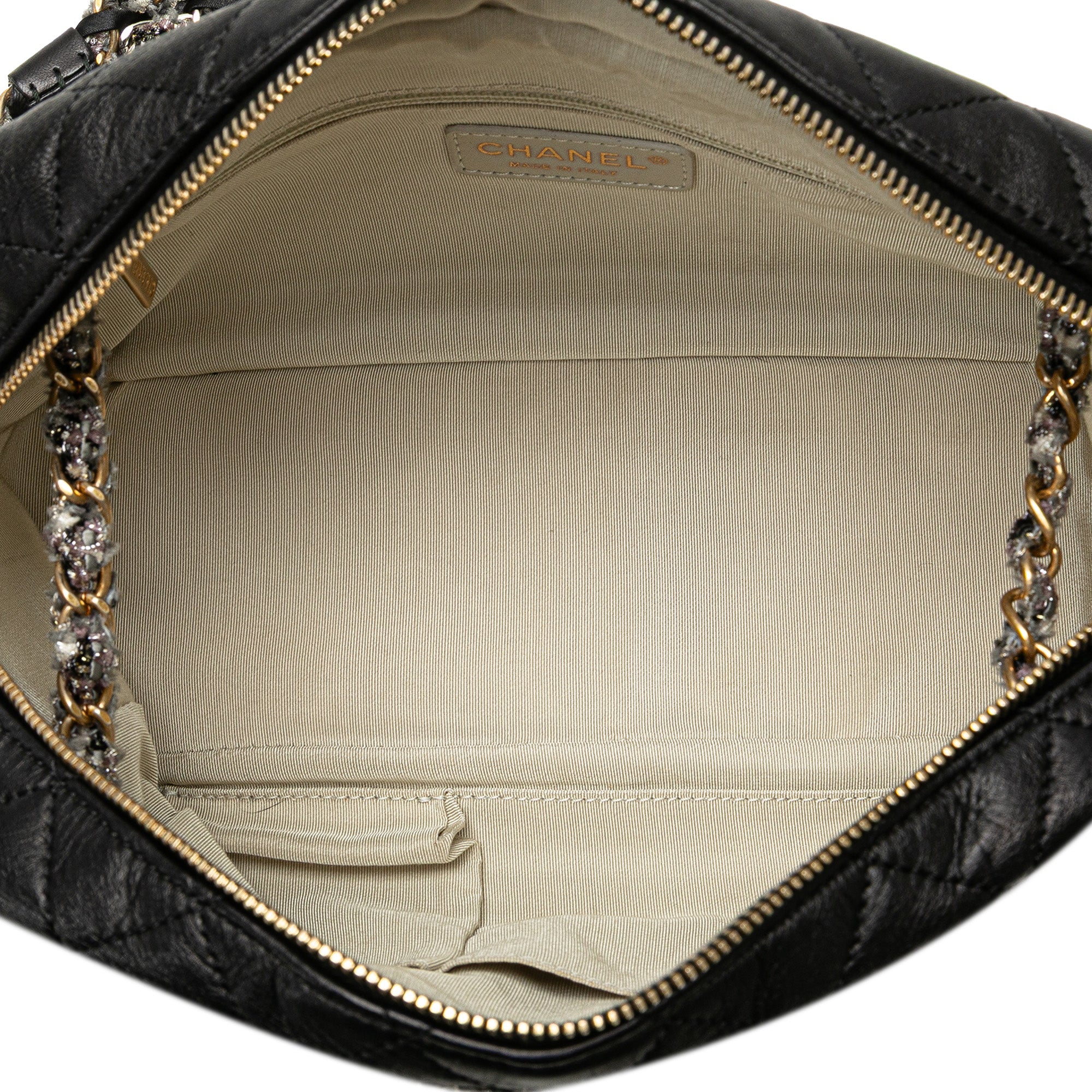 Chanel CC Quilted Lambskin Tweedy Bowler Bag - image 4