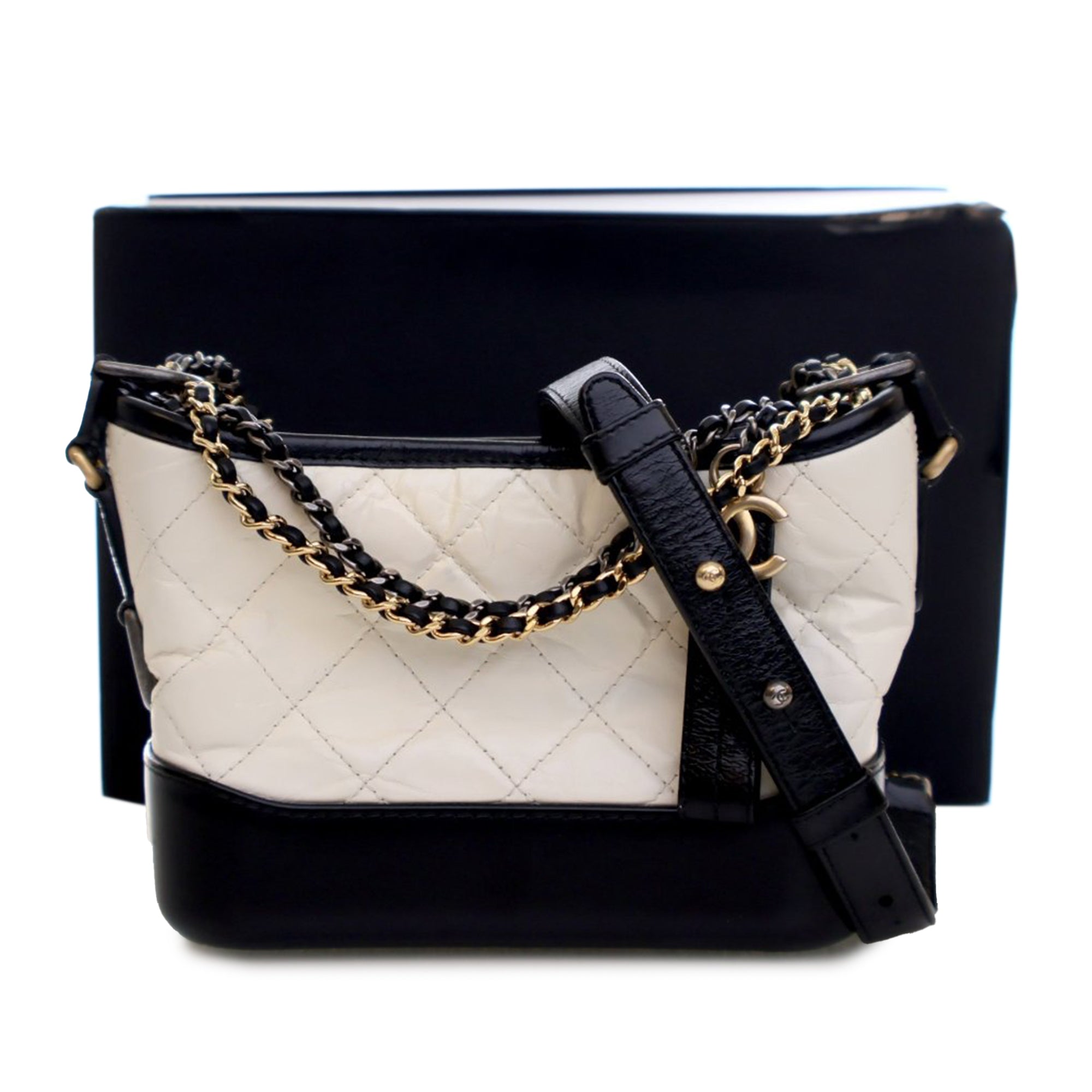 Chanel Small Bicolor Aged Calfskin Gabrielle Crossbody - image 13