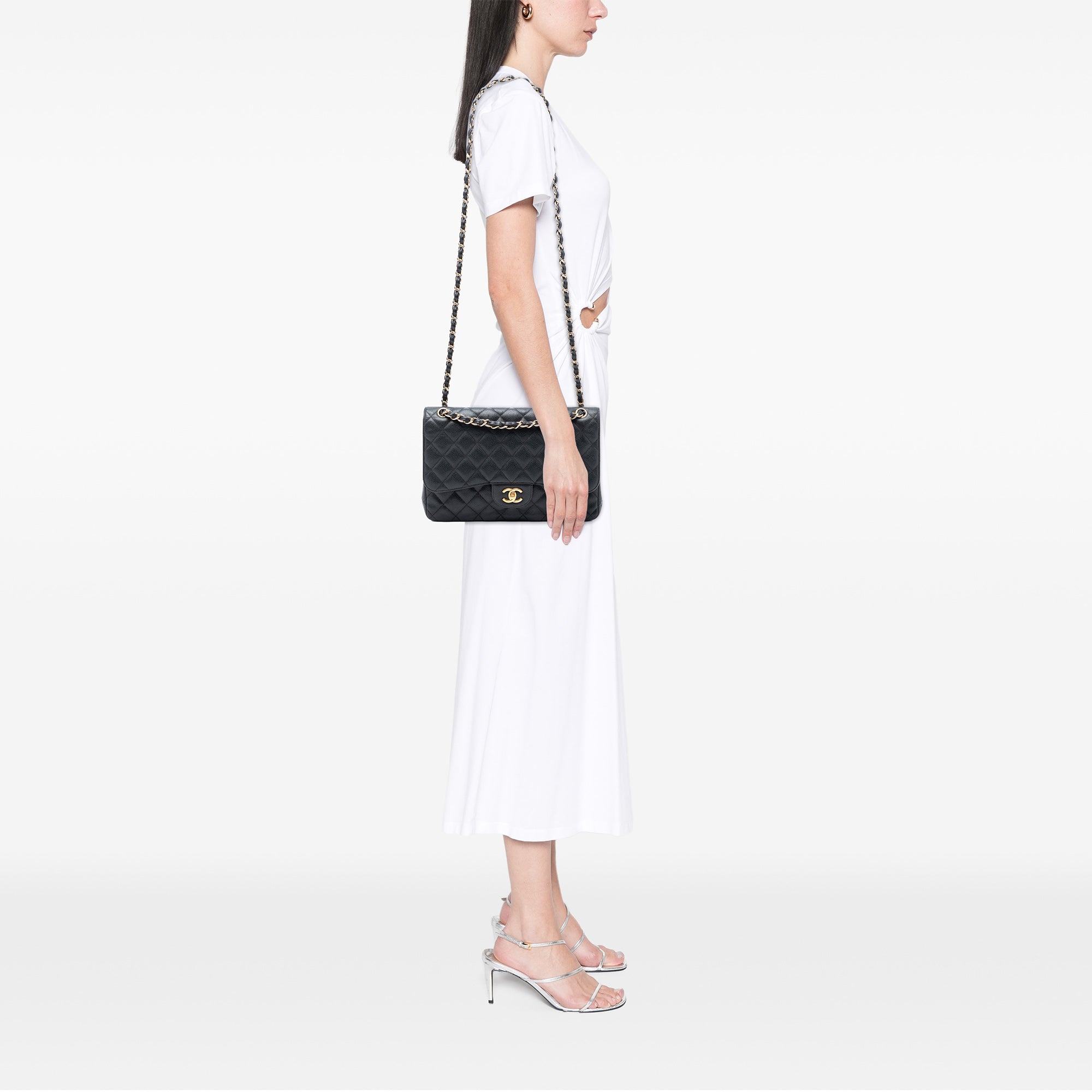 Chanel Jumbo Classic Caviar Double Flap - image 7