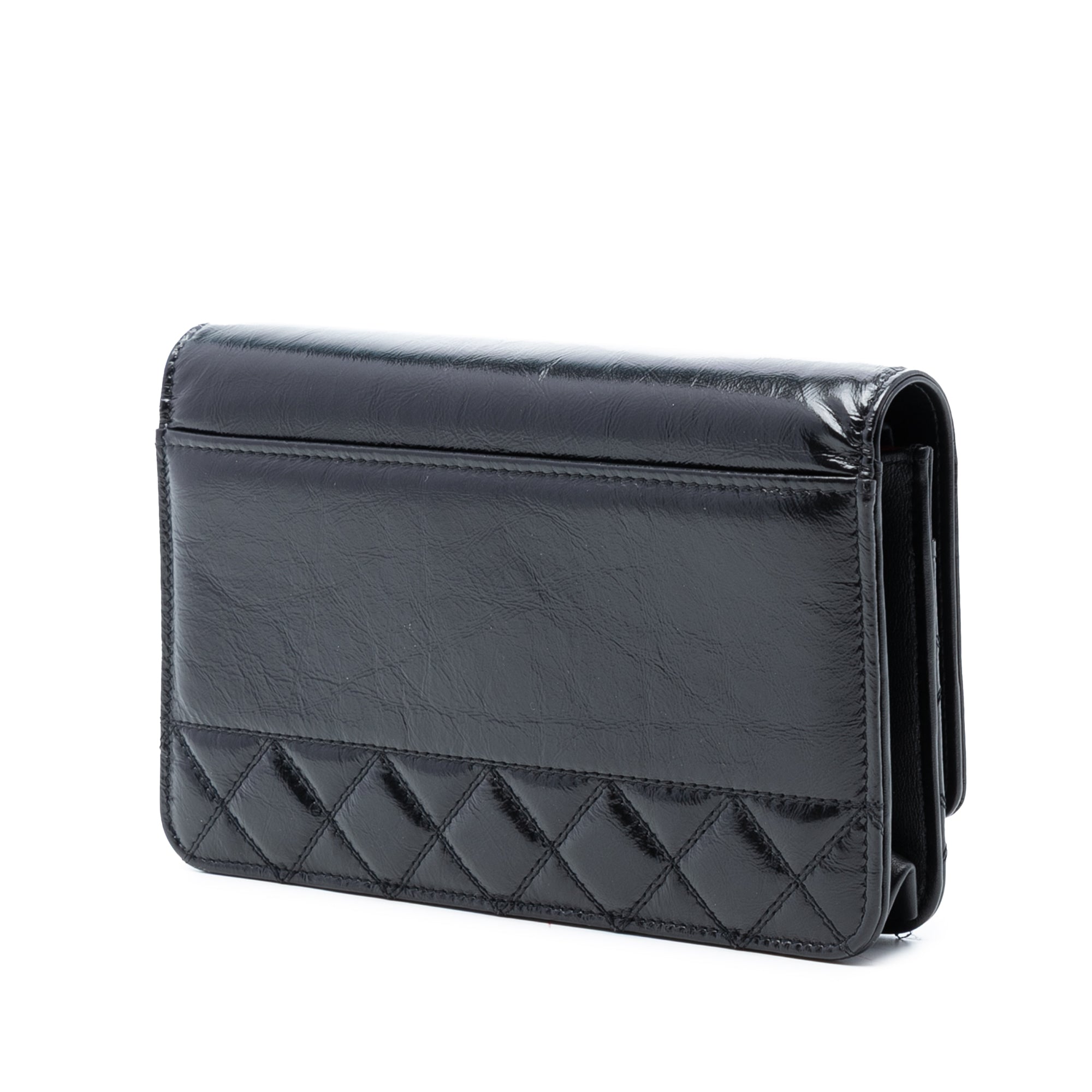 Chanel CC Shiny Aged Calfskin Wallet On Chain - image 2