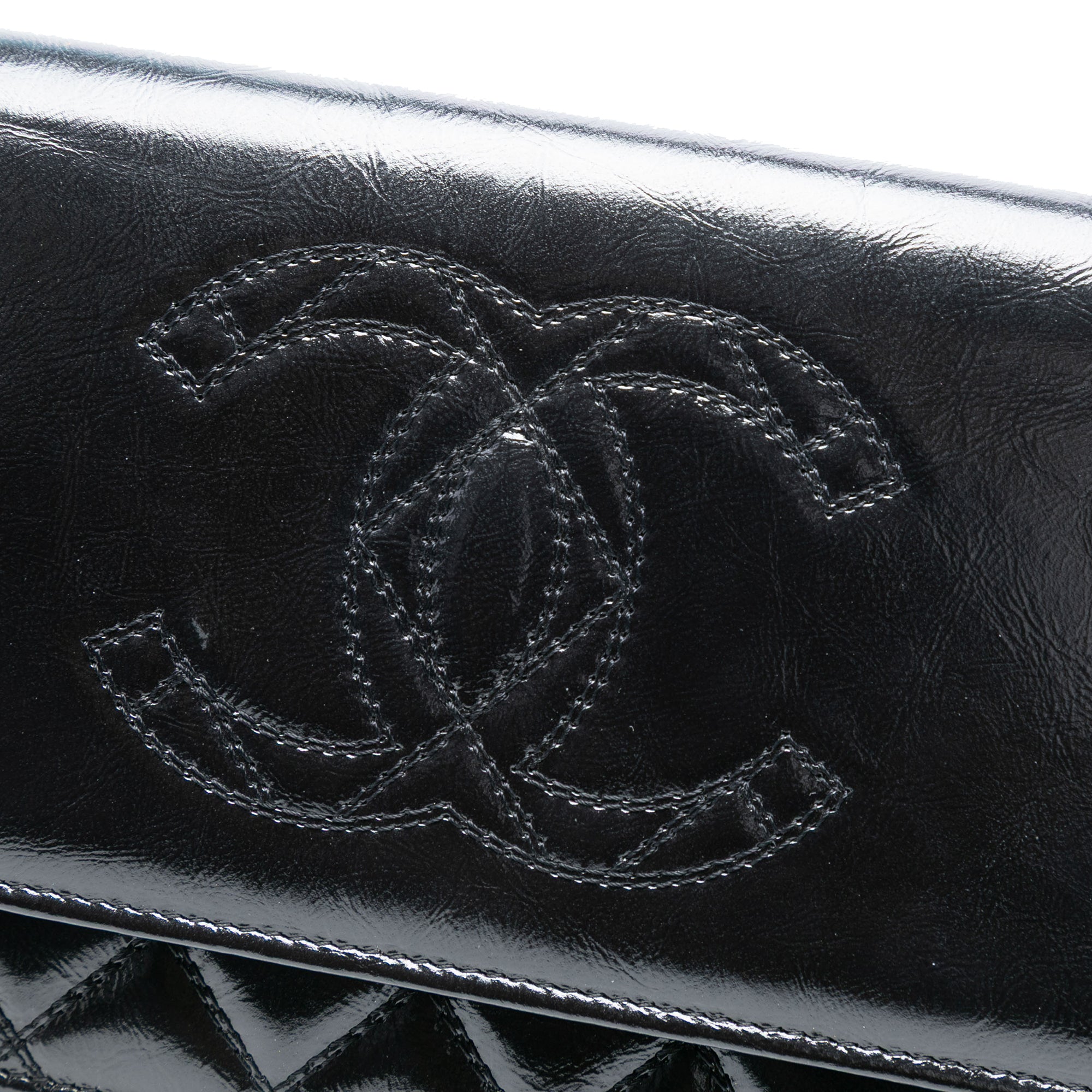 Chanel CC Shiny Aged Calfskin Wallet On Chain - image 6