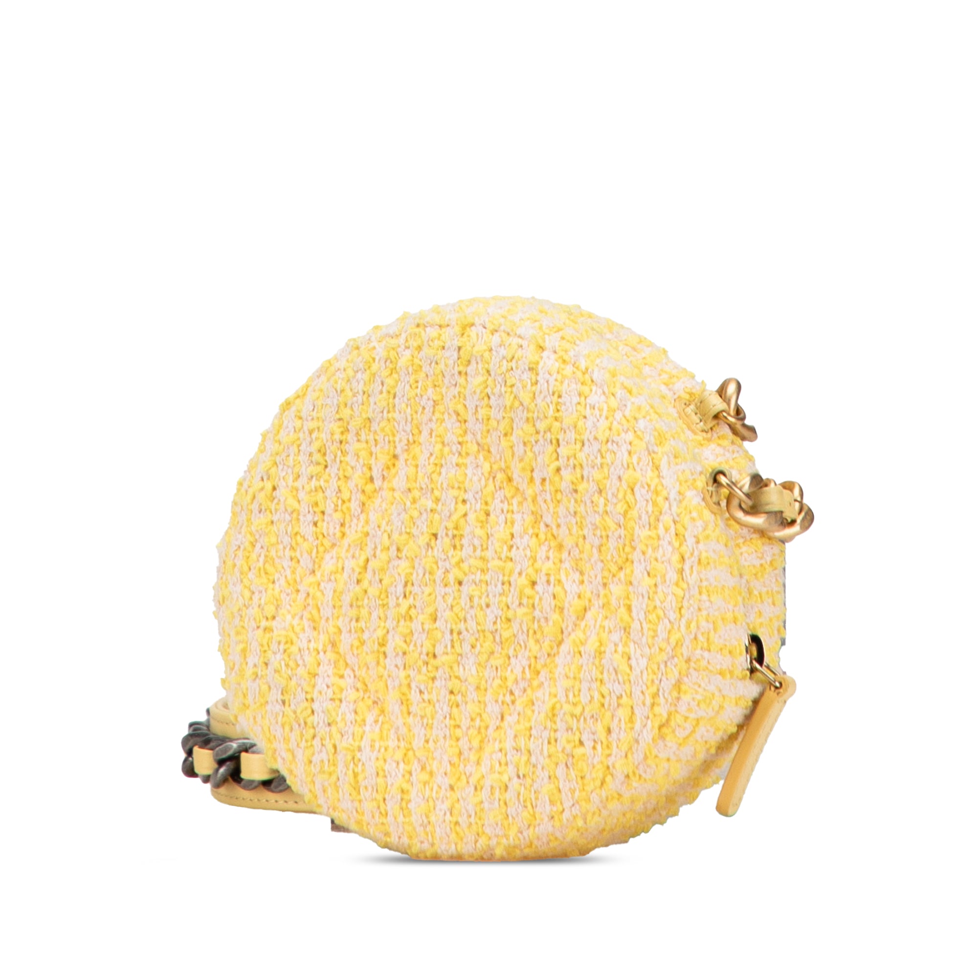 Chanel Tweed 19 Round Clutch with Chain - image 2
