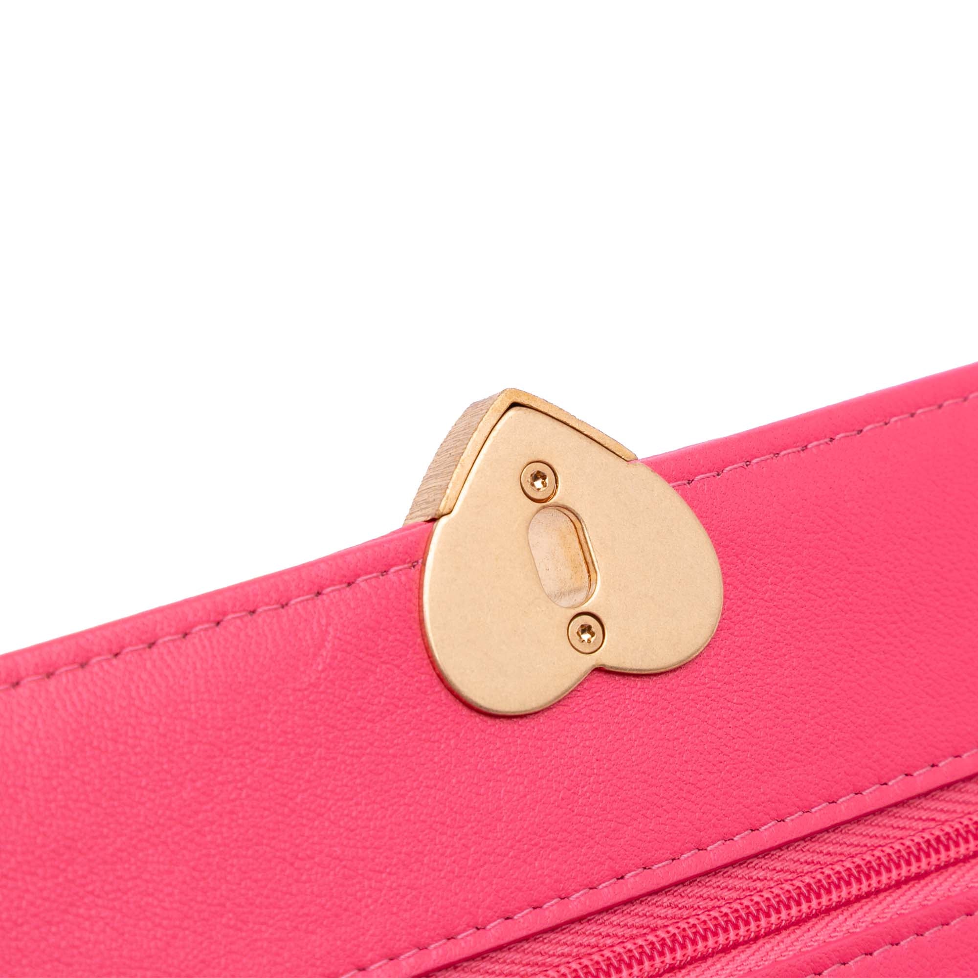 Chanel Quilted Lambskin Acrylic Coco Love Wallet on Chain - image 10