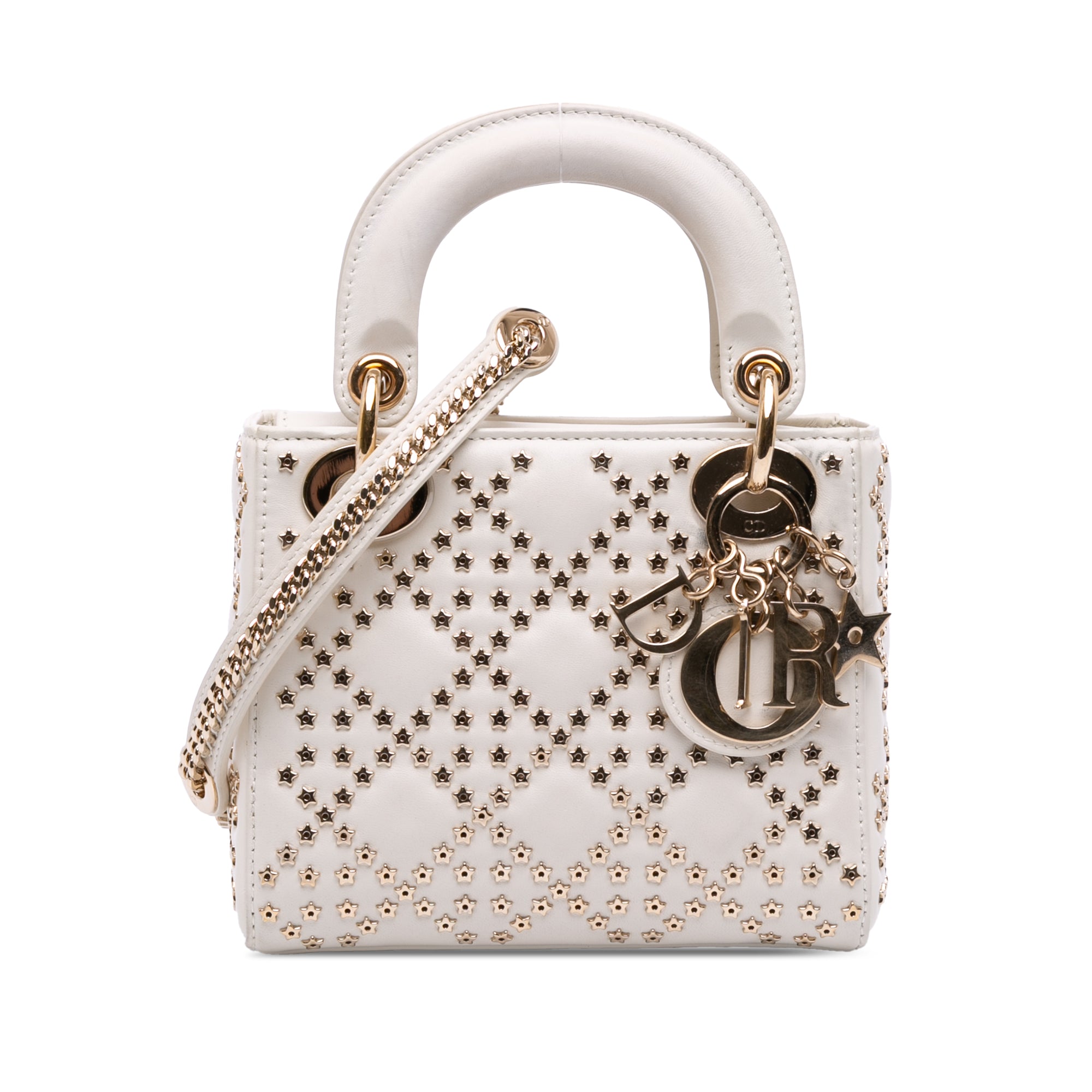 Dior Mini Lambskin Cannage Lucky Star Studded Lady Dior - image 1
