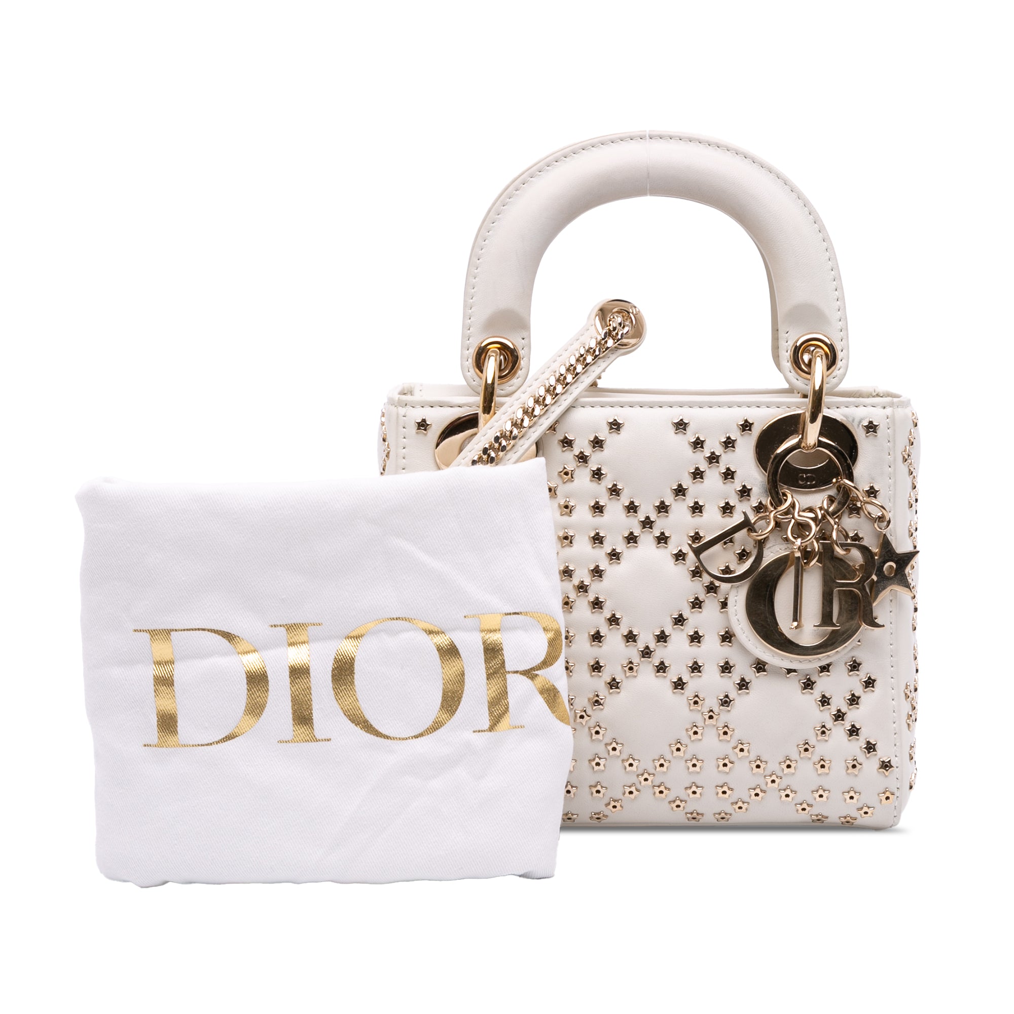 Dior Mini Lambskin Cannage Lucky Star Studded Lady Dior - image 10