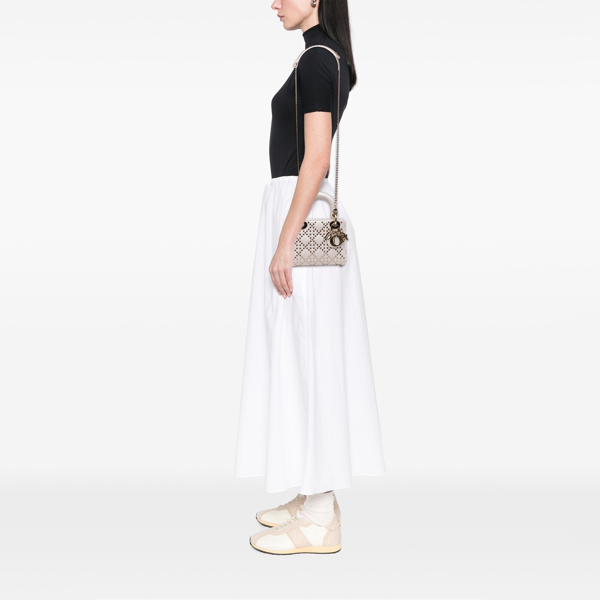 Dior Mini Lambskin Cannage Lucky Star Studded Lady Dior - image 9