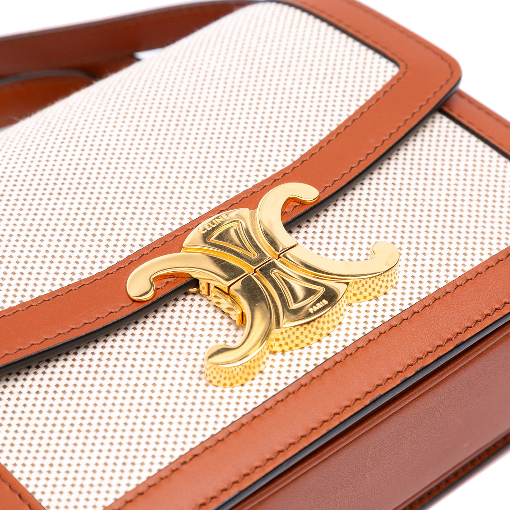 Celine Teen Canvas and Calfskin Triomphe Crossbody - image 6