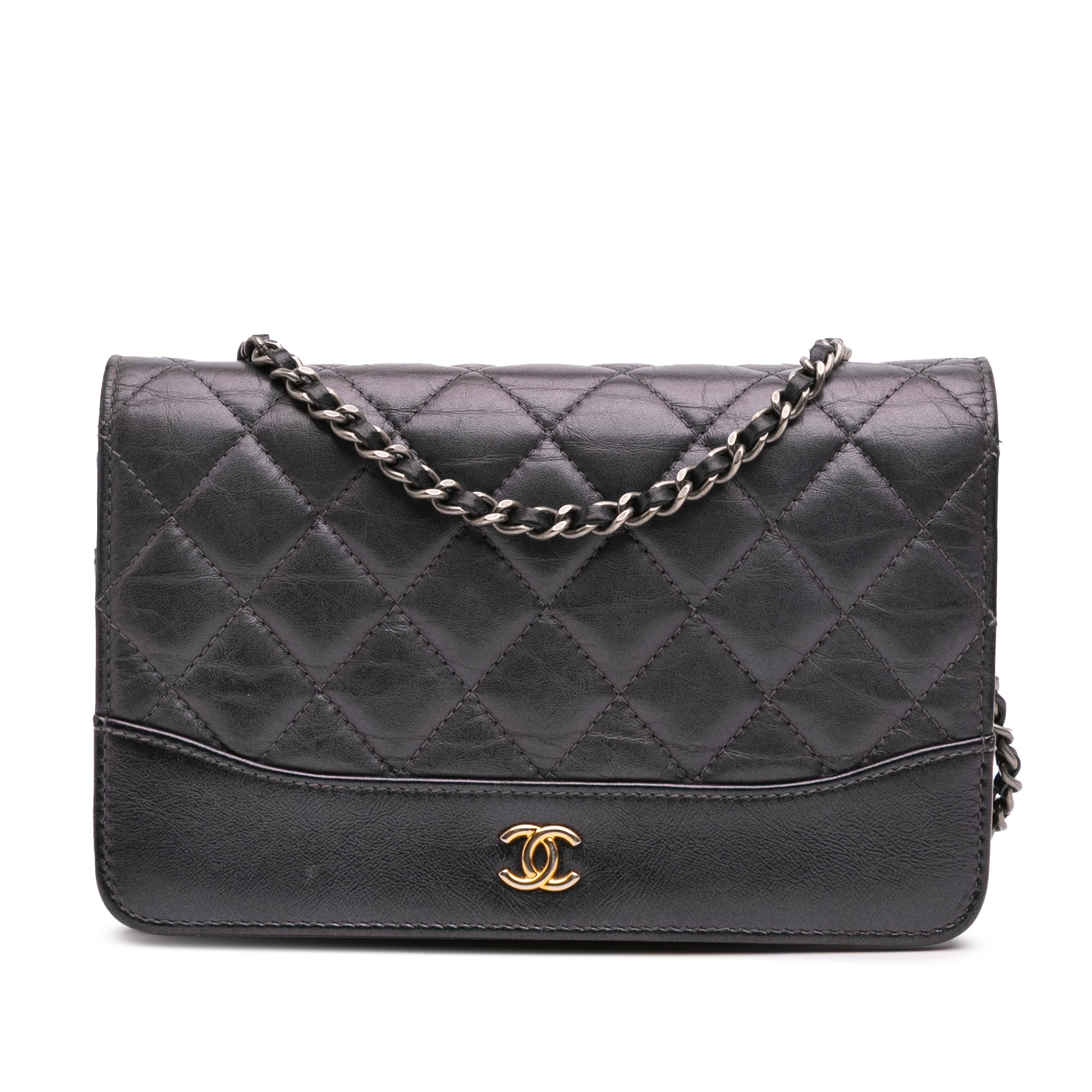 Chanel Quilted Aged Calfskin Gabrielle Wallet On Chain - image 1