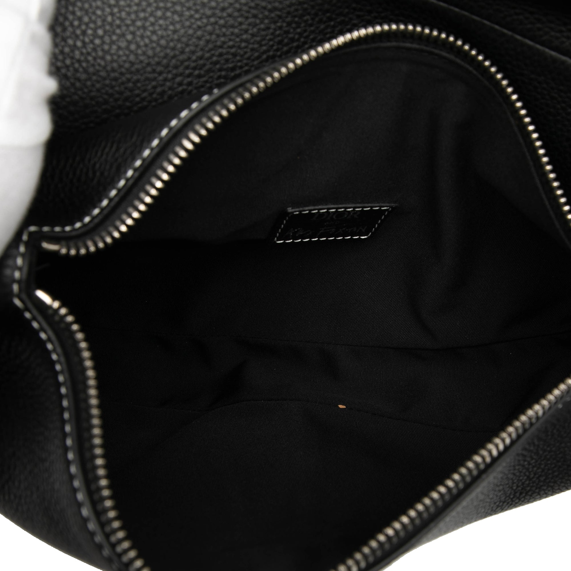 Dior Alex Foxton Grained Calfskin Saddle Bag - image 4