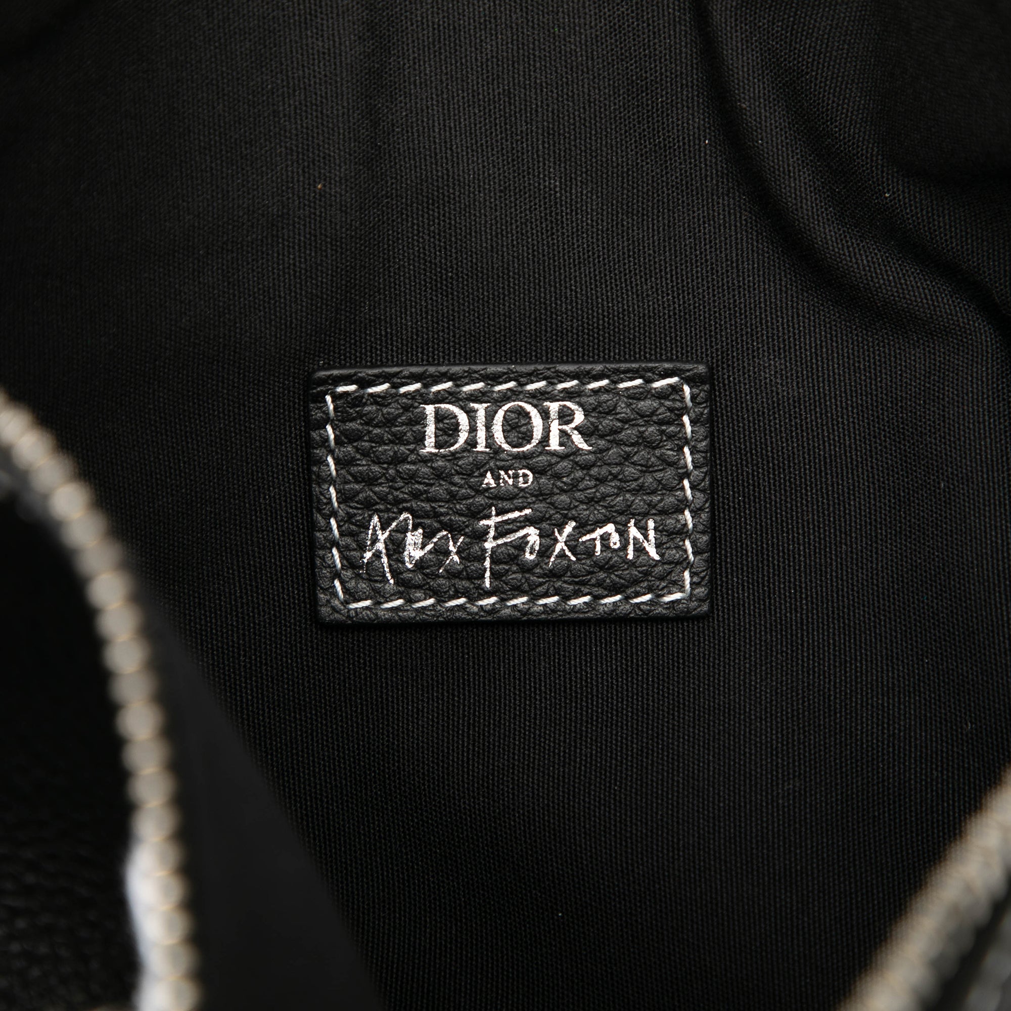 Dior Alex Foxton Grained Calfskin Saddle Bag - image 5