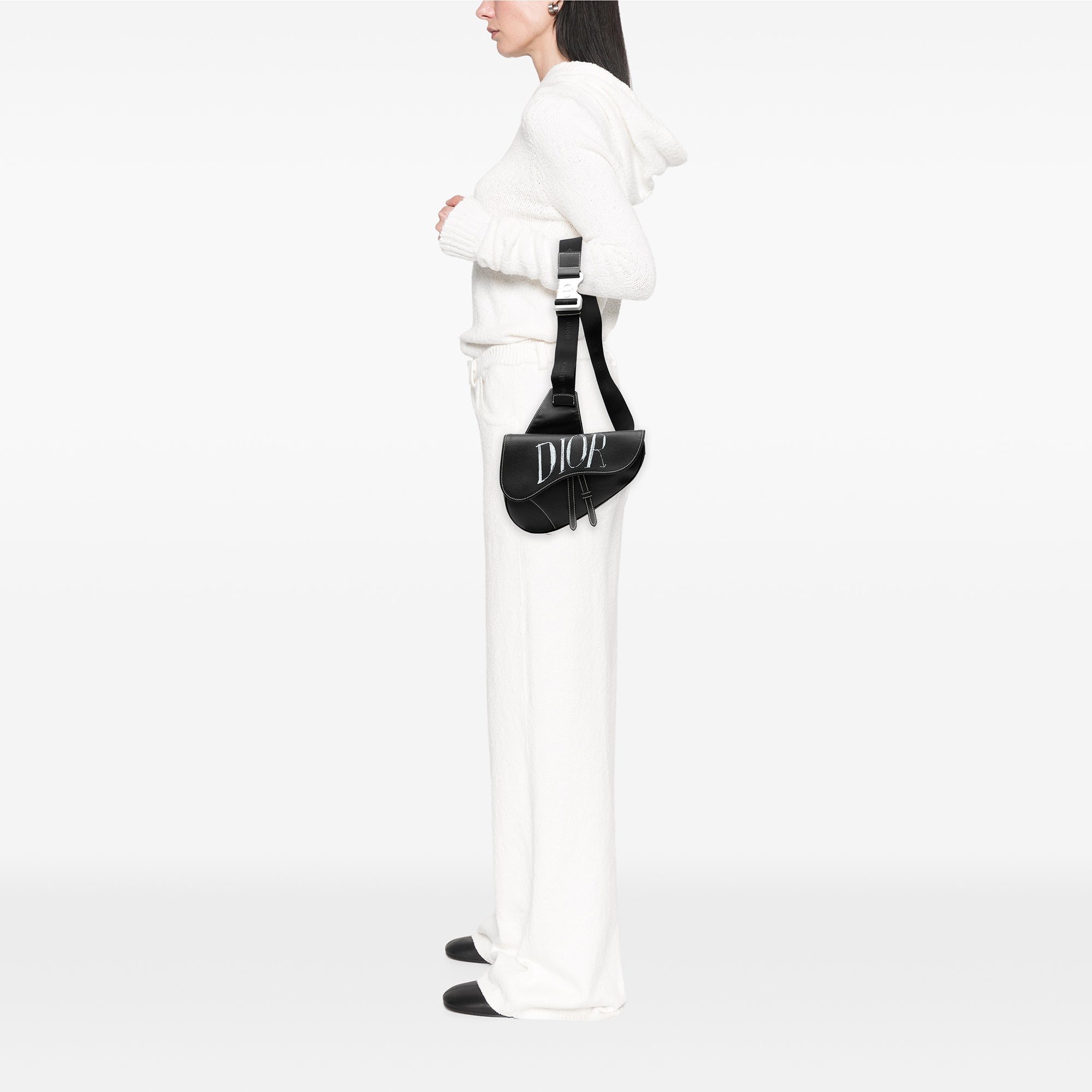 Dior Alex Foxton Grained Calfskin Saddle Bag - image 7