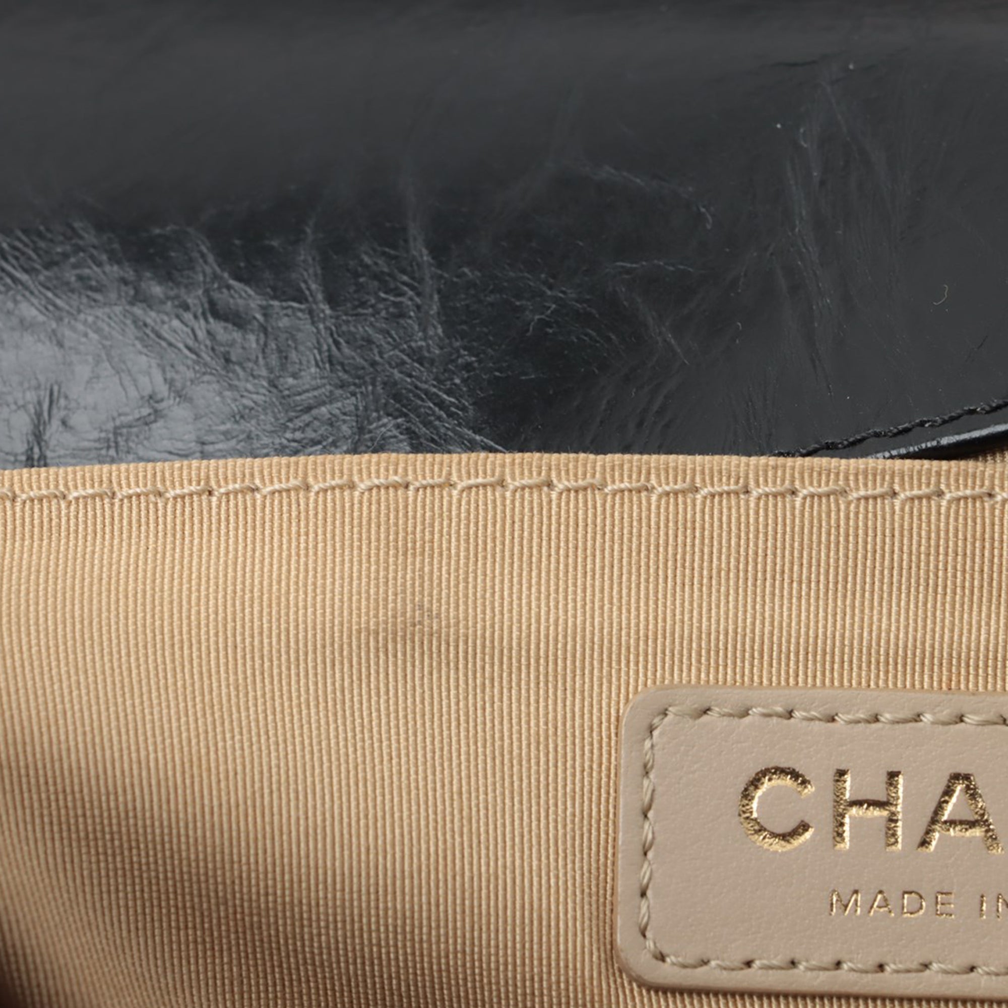 Chanel Old Medium Chevron Crumpled Calfskin Embellished Boy Flap - image 5