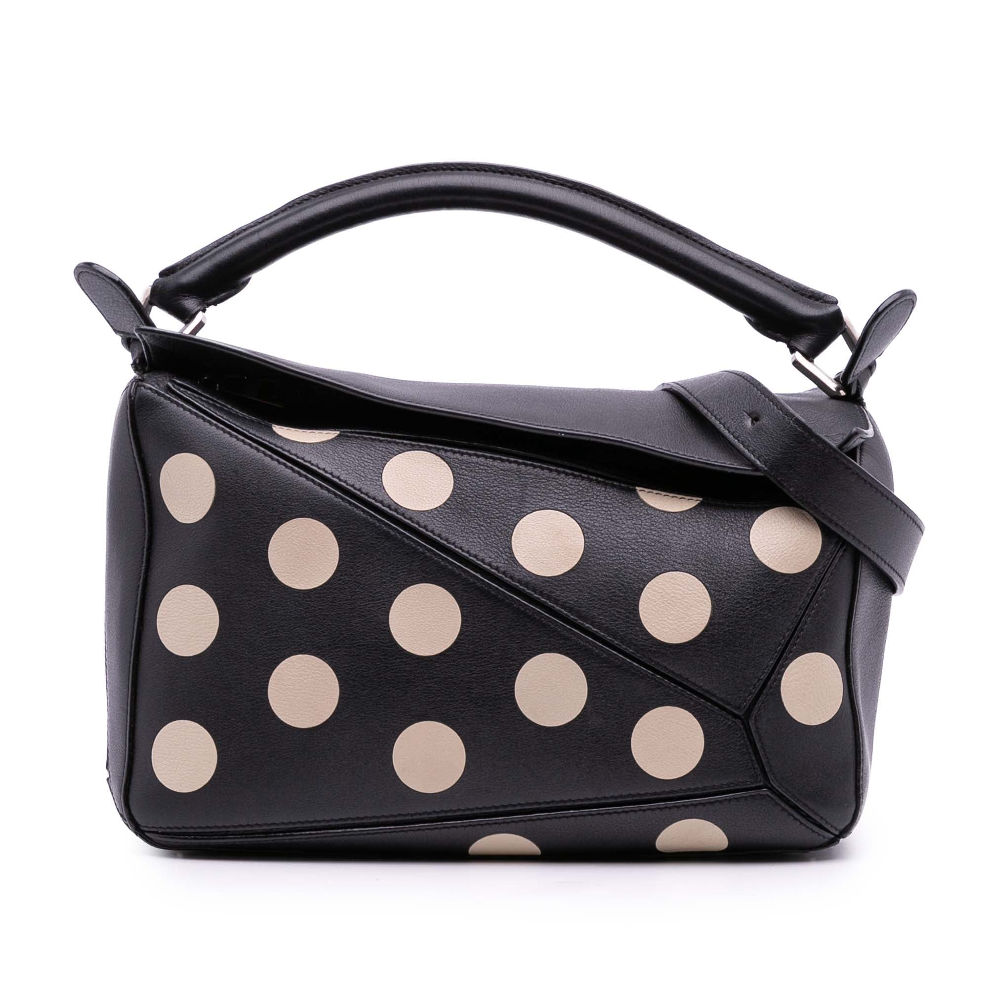 LOEWE Medium Calfskin Polka Dot Puzzle Satchel - image 1