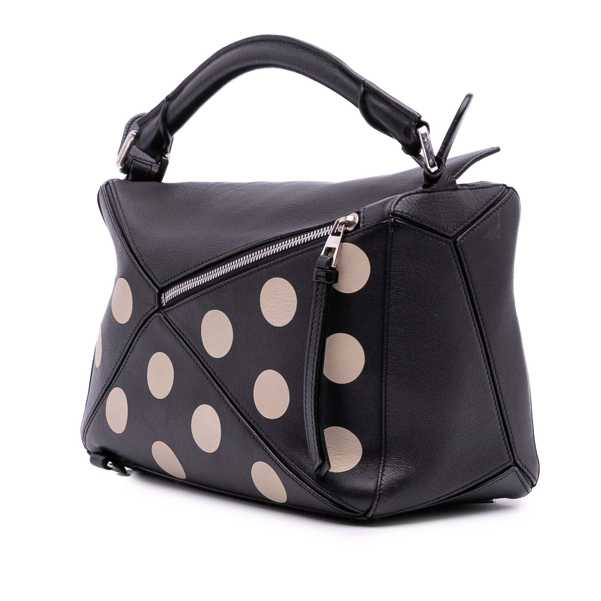 LOEWE Medium Calfskin Polka Dot Puzzle Satchel - image 2