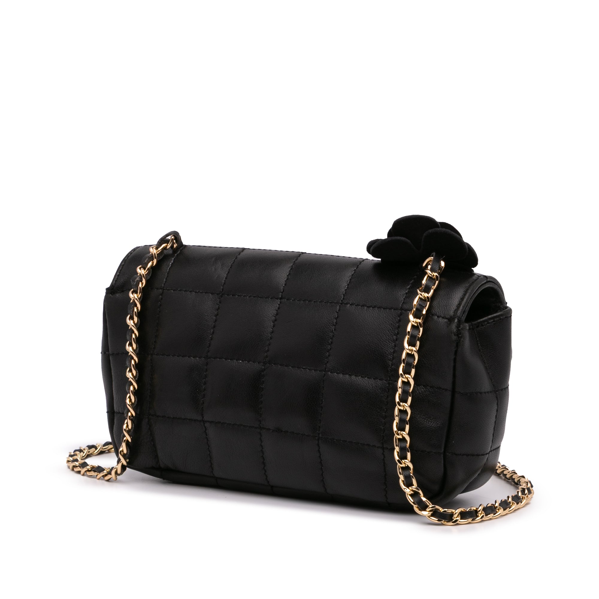 Chanel Extra Mini Camellia Choco Bar Lambskin Flap - image 2
